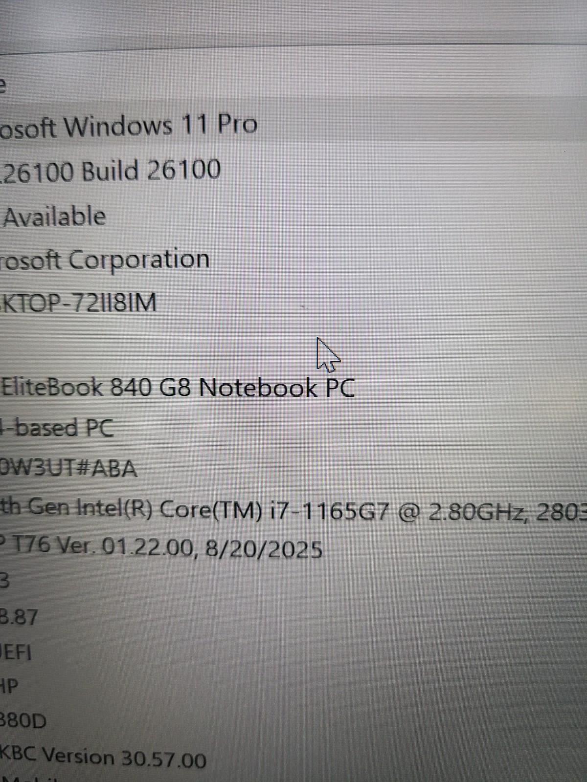 HP EliteBook 840 G8 i7-1165G7 2.70GHz 16GB Ram 256GB SSD Win 11 Pro