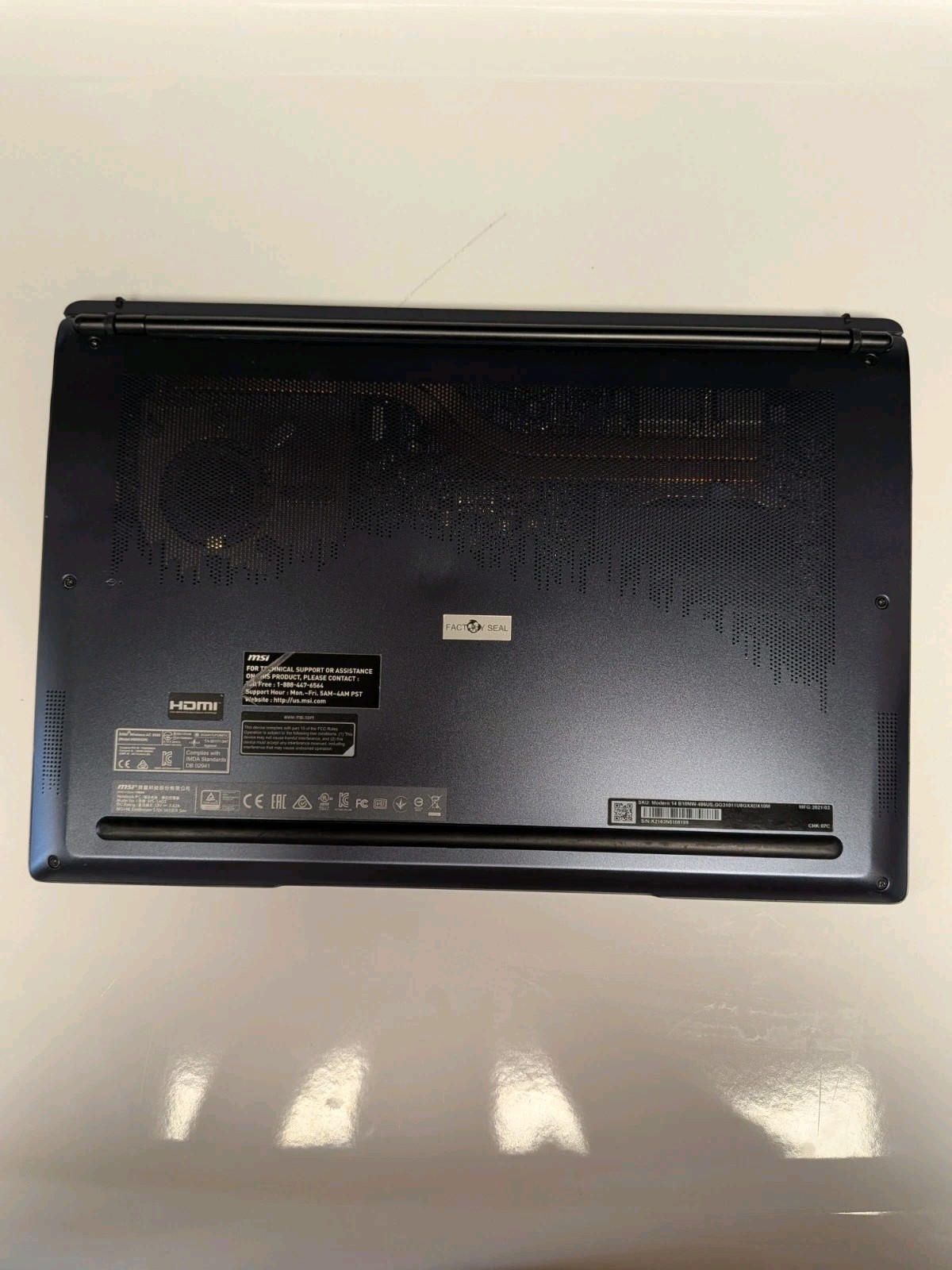 MSI Modern 14 B10MW 14″ i3 10th Gen 16GB RAM 512GB SSD FHD Webcam Black