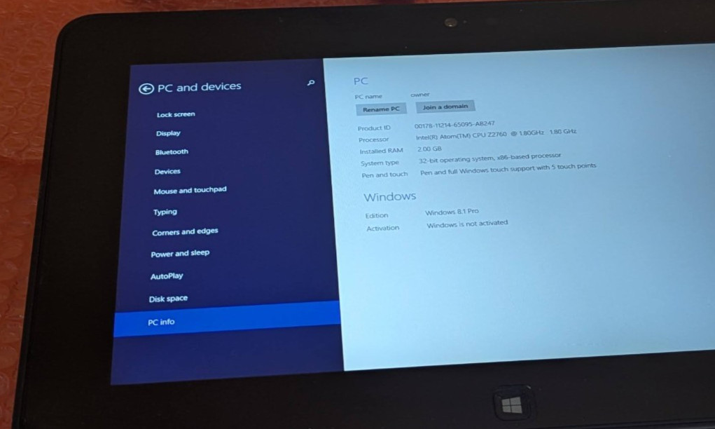 Dell Latitude 10 ST2 10.8″ Touchscreen 2GB 64GB Windows Tablet~Dead Battery