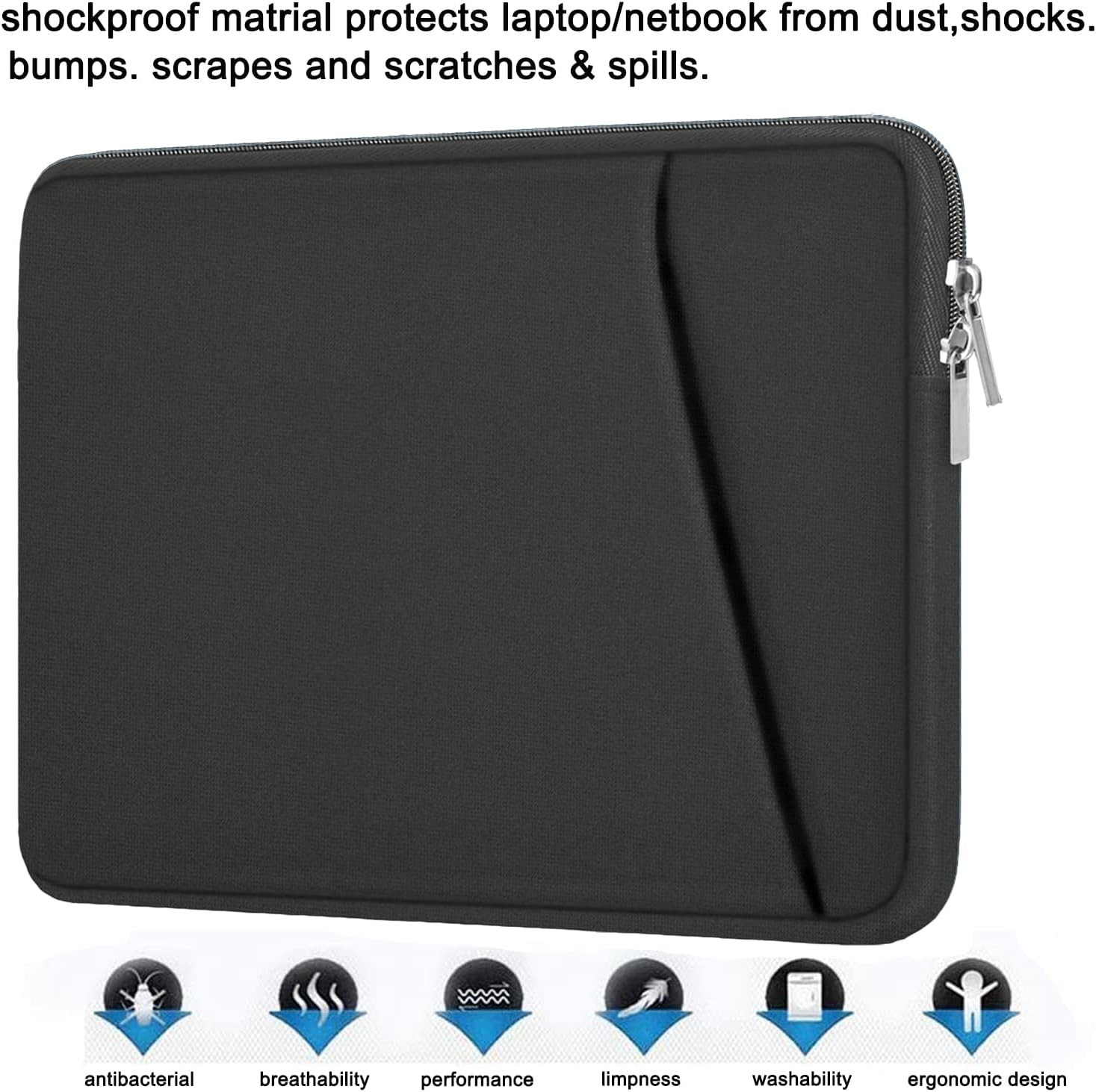 Laptop Sleeve 14 inch, Durable Carrying Bag Shockproof Protective Case Cover for