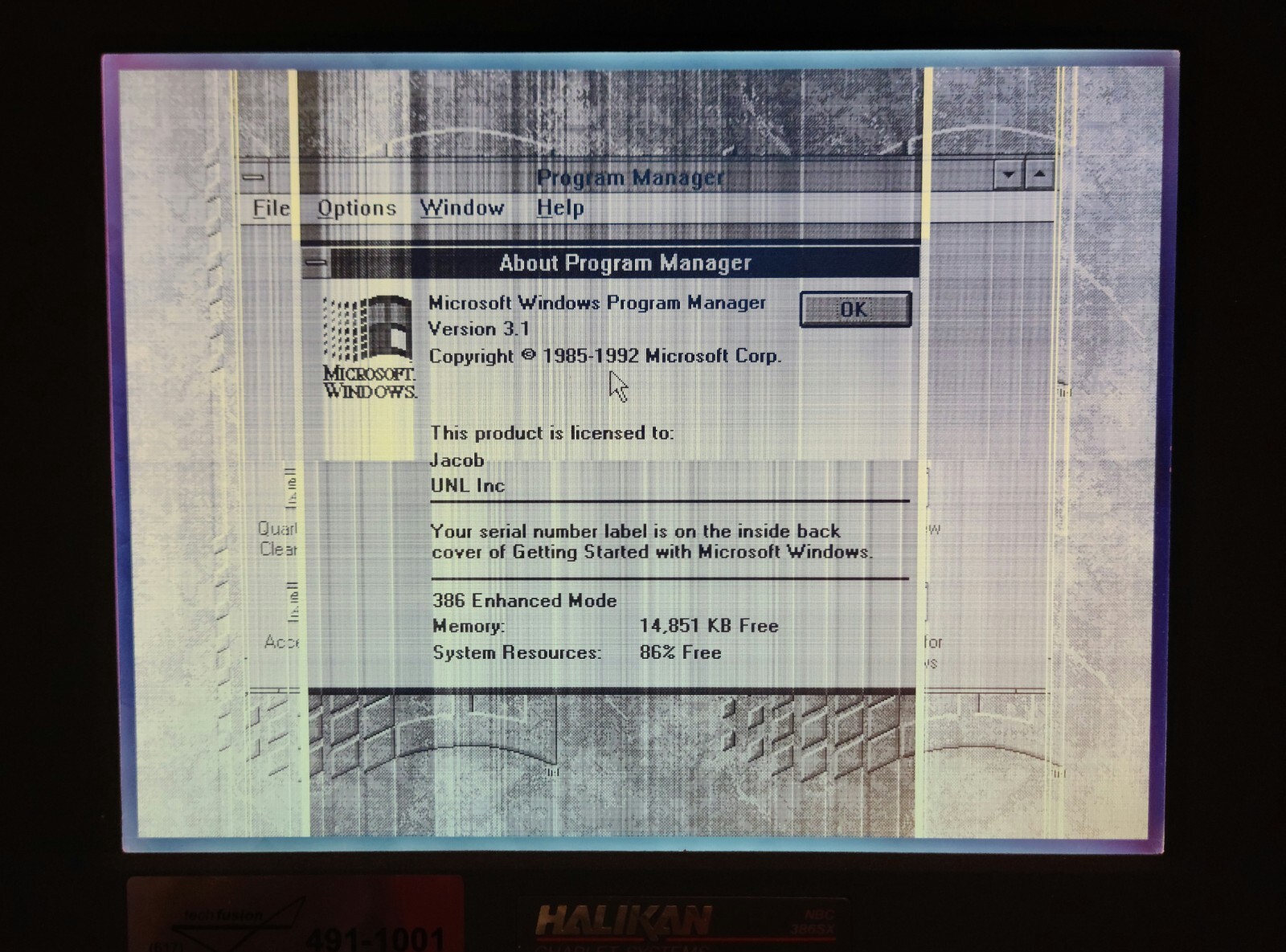 Vintage Halikan Chaplet NBC386SX (Intel 386SX @ 25 MHz, 6 MB RAM, MS-DOS/Win3.1)