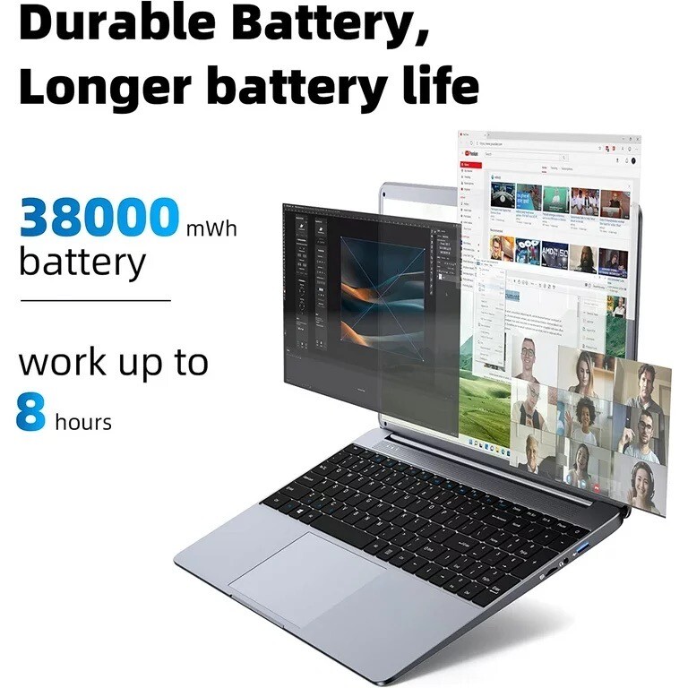 SGIN 15.6inch Laptop 12GB DDR4 512GB SSD Windows 11 Laptop Computer with Intel C