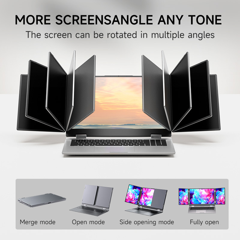 2025 16 inch 3 Scree Foldable i7 Laptop 32G RAM 2TB m.2 SSD Windows 11 Computer