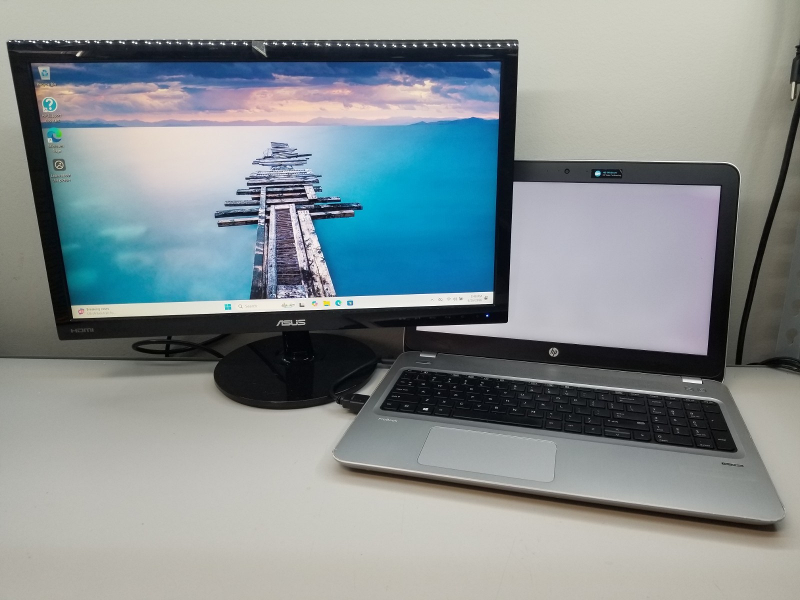 AS-IS HP ProBook 450 G4 15.6″ i7-7500U 2.7GHz 8GB RAM 256GB M.2 NVIDIA W11P READ
