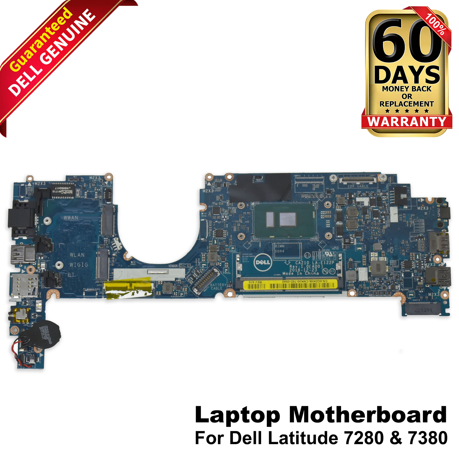 Dell Latitude 7280 7380 i5-7300U 2.6GHz DDR4 Laptop Motherboard LA-E122P GDK56