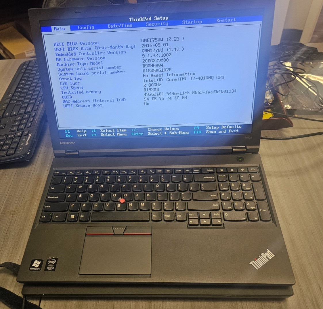 Lot of 2 Lenovo Thinkpad W541 Laptop i7-4810MQ 8GB No HDD/Batt/Adapter 2GB Card