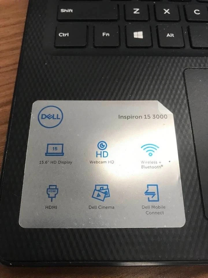 Dell Laptop Inspiron 15 3000 w/ Charger, Win 10 Installed 1TB Hard Drive 8gb Ram
