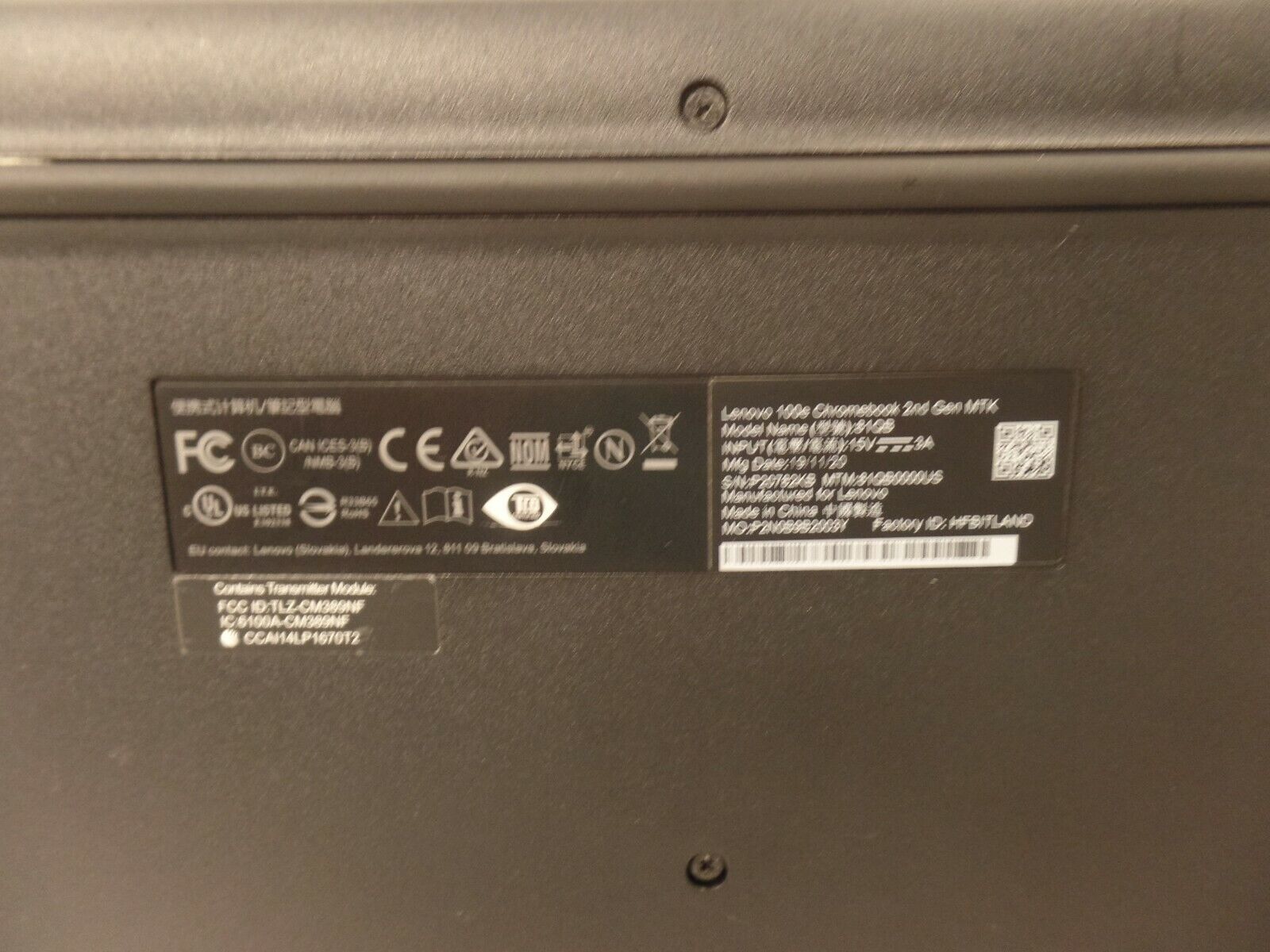 Lenovo 100e 11.6″ Chromebook Kids School Laptop 4GB 32GB USB-C Webcam AS-IS READ
