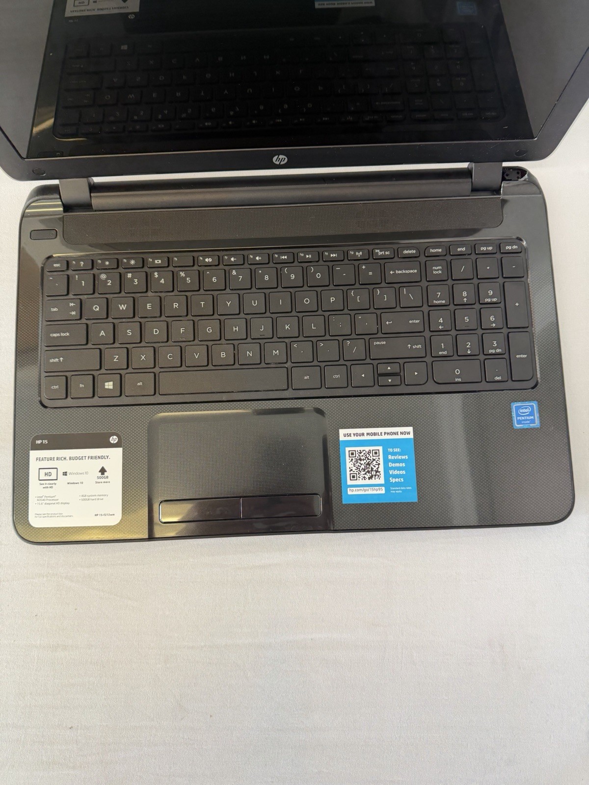 HP Notebook 15 Laptop – Intel Pentium N3540 -Good Screen – RAM 4GB – Read Desc
