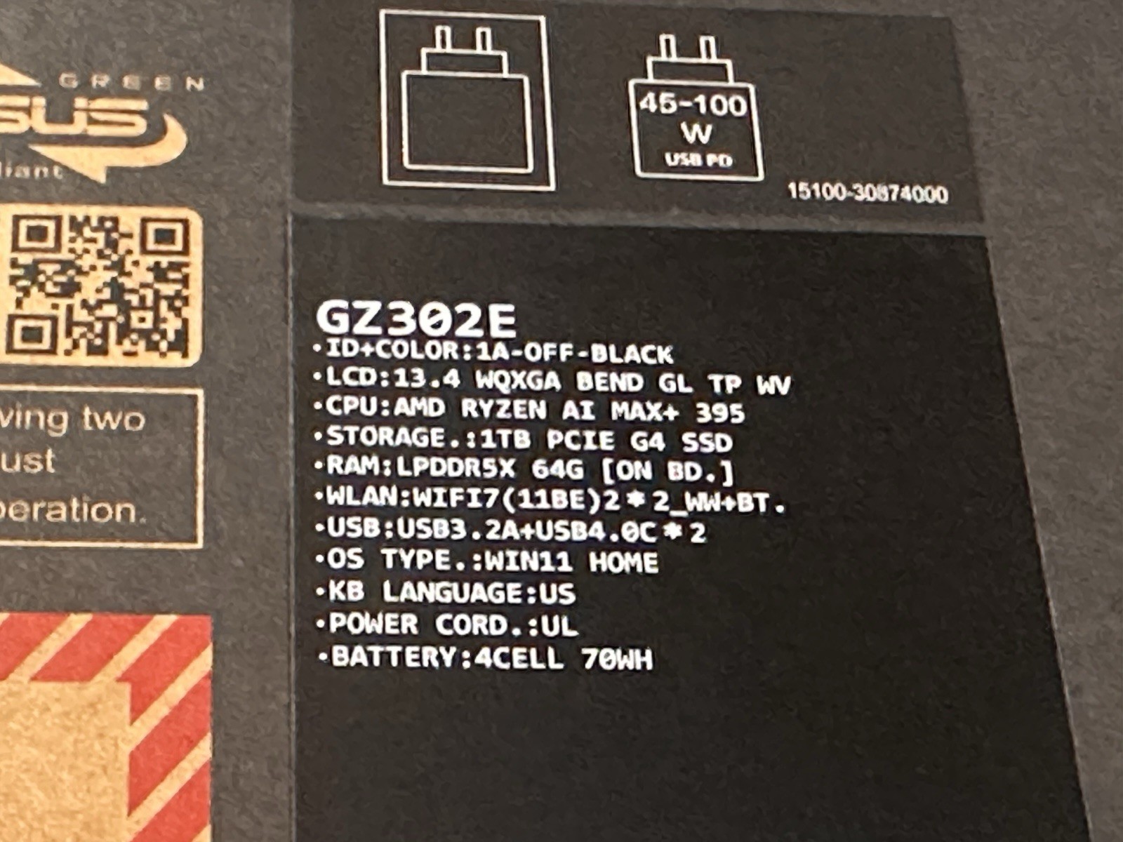 ASUS ROG Flow 13.4″ 2560×1600 Ryzen AI Max+ 395 64GB RAM 1TB SSD Windows 11 Home