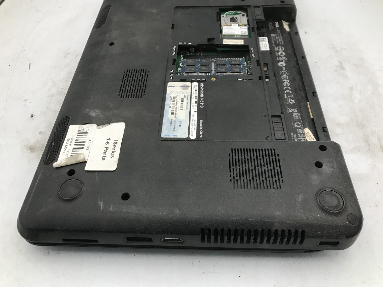 DELL INSPIRON N5110 – FOR PARTS/NO POWER – INTEL I5 2ND GEN – 4GB RAM – READ -BB