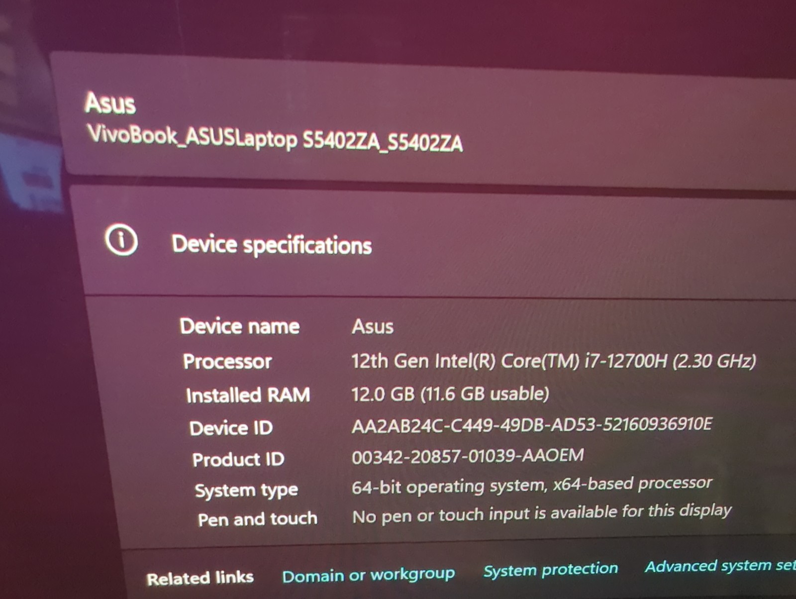 ASUS Vivobook 14X 14.5″ OLED Intel i7-12700H 12GB RAM 512GB SSD Laptop – No OS