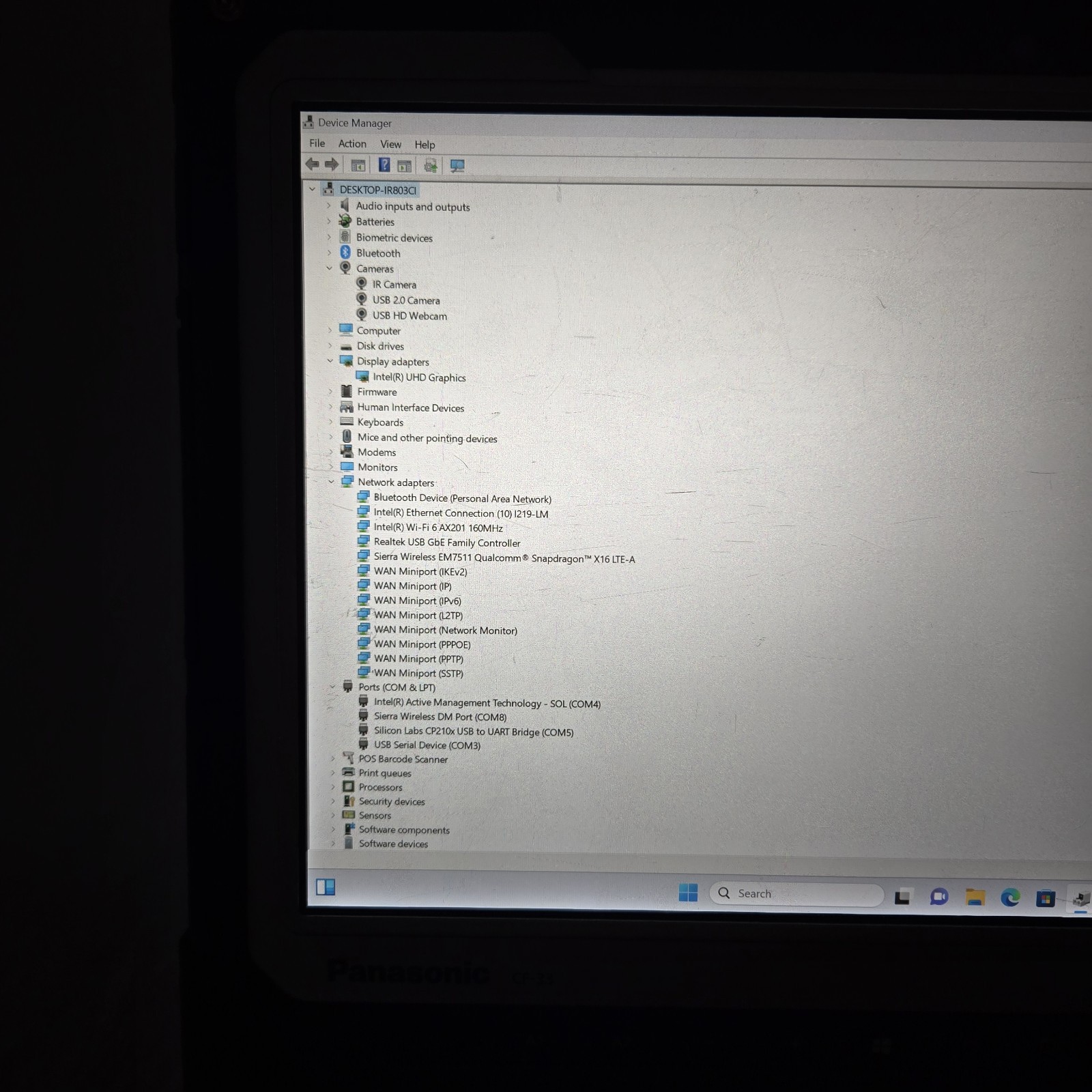 Panasonic Toughbook CF-33 i7-10810U 1.10GHz 512GB SSD 32GB Ram 4G GPS | Grade B-
