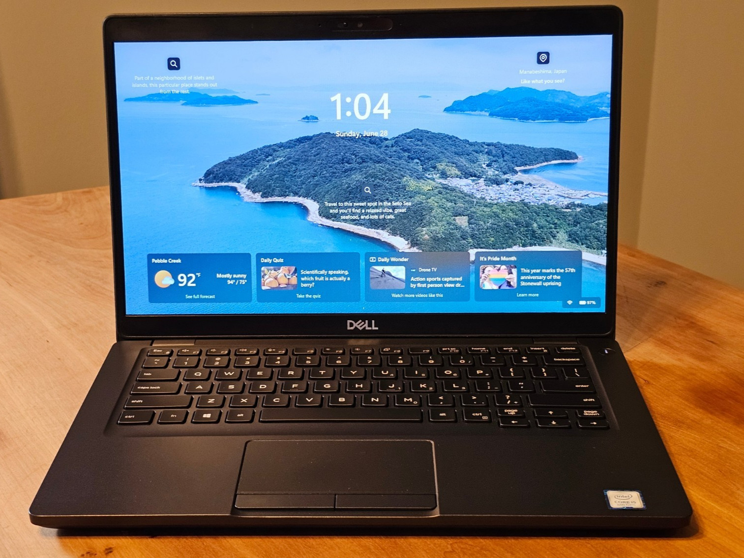 Good Dell 5400 i5-8265U 1.6GHz 8GB 256GB NVMe Webcam Charger & Excellent Battery