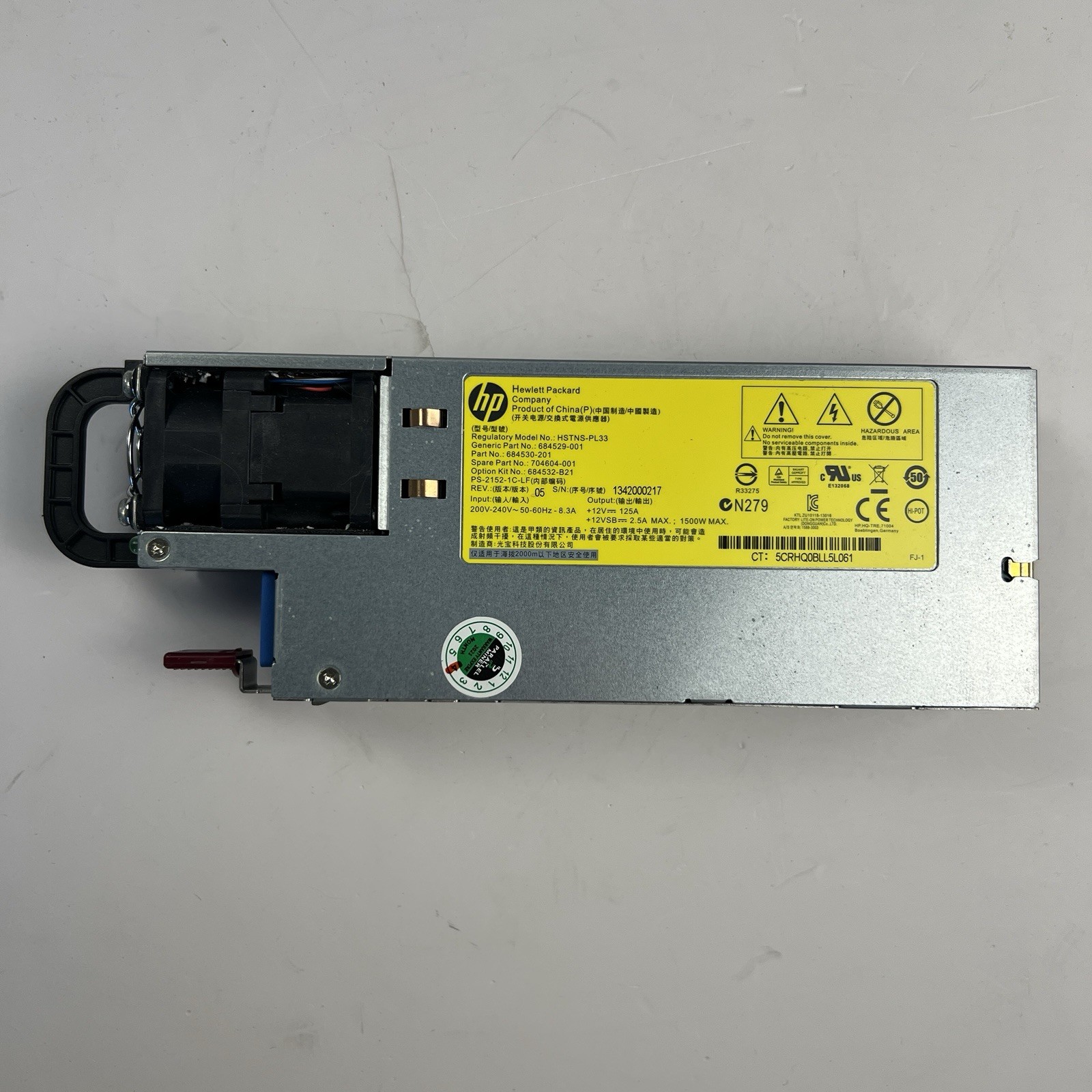 HP 1500W Power Supply | Mining | Server | 684529-001 HSTNS-PL33 Platinum Plus