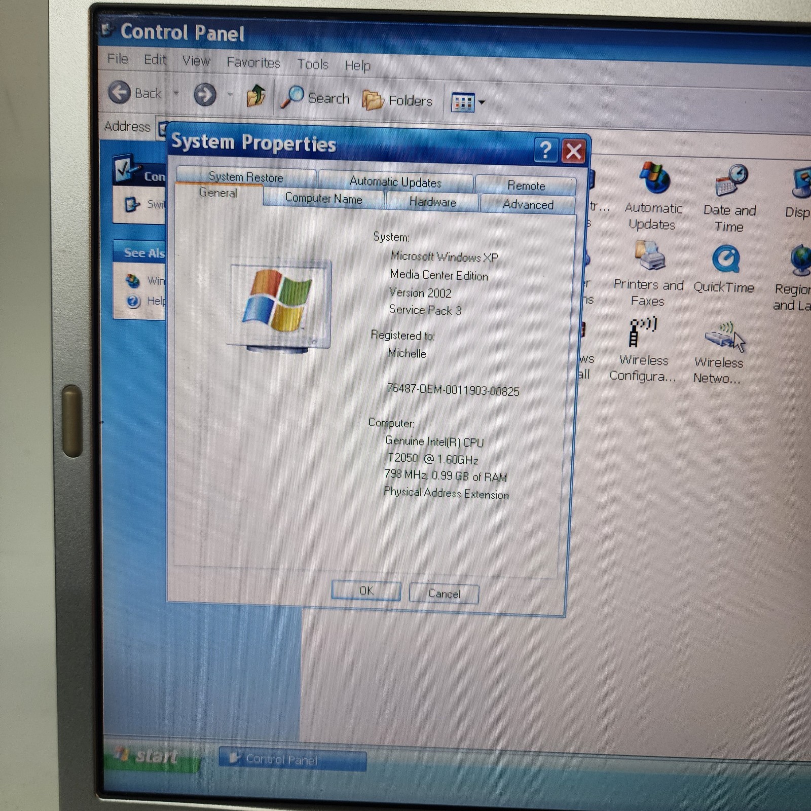 DELL INSPIRON E1505 LAPTOP 1GBRAM SCREEN INTACT W/PwrCord – WORKS