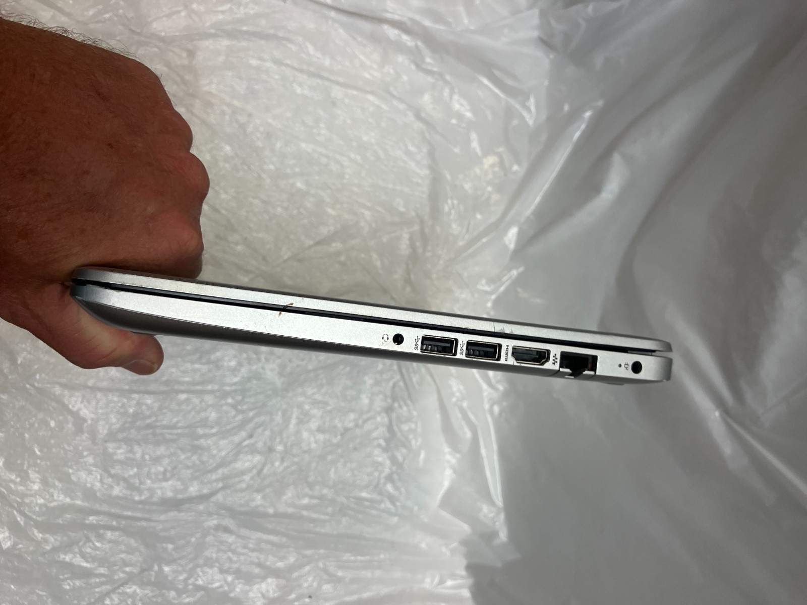 HP Notebook 14-dk0053od 14 AMD A4-9125 Dual-Core, Silver, Laptop FOR PARTS