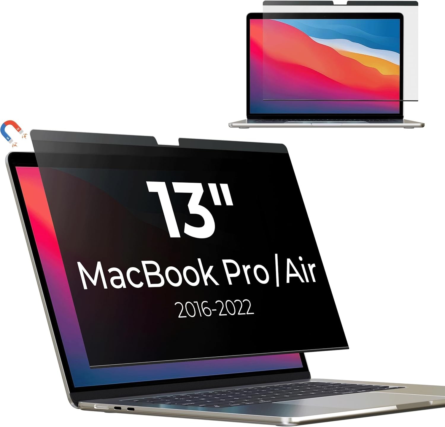 Magnetic Anti-Glare Privacy Screen Protector for 13″ Macbook Pro/Air (2018-2022)