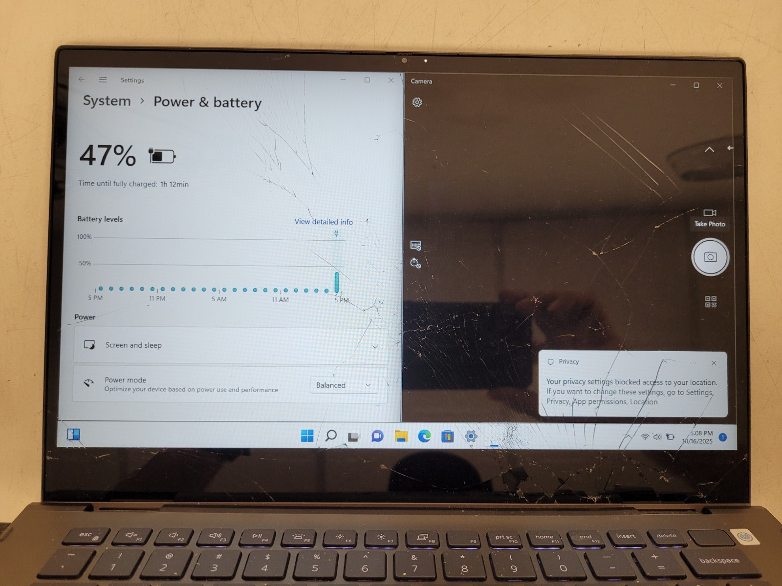 Dell inspiron 7405 2in1 14″ ryzen 5 4500u 4000mhz 8 gb ram no ssd parts HQQ2763