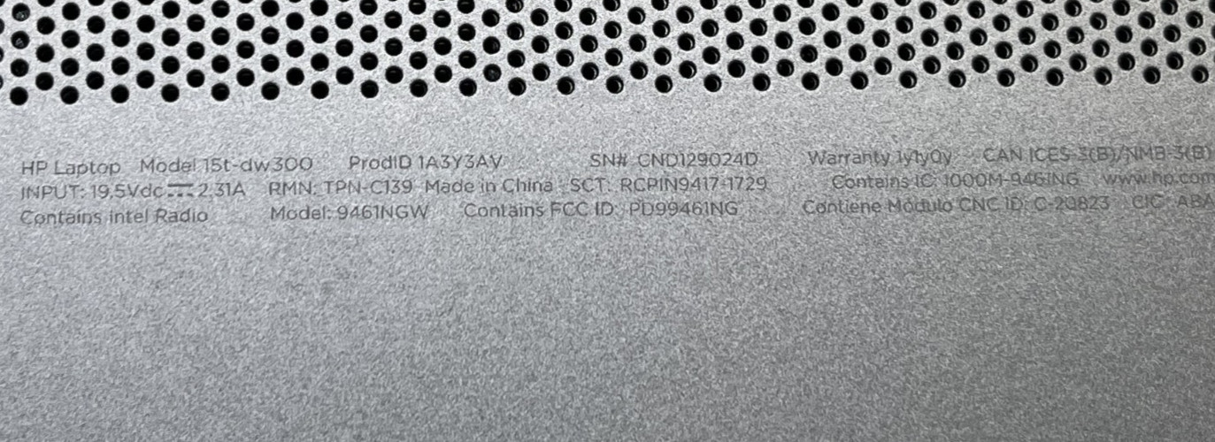 *AS IS-READ*HP 15t-dw300 15.6″ Intel Core i5-1135G7 @2.40GHz/8GB/256GB SSD/W11H