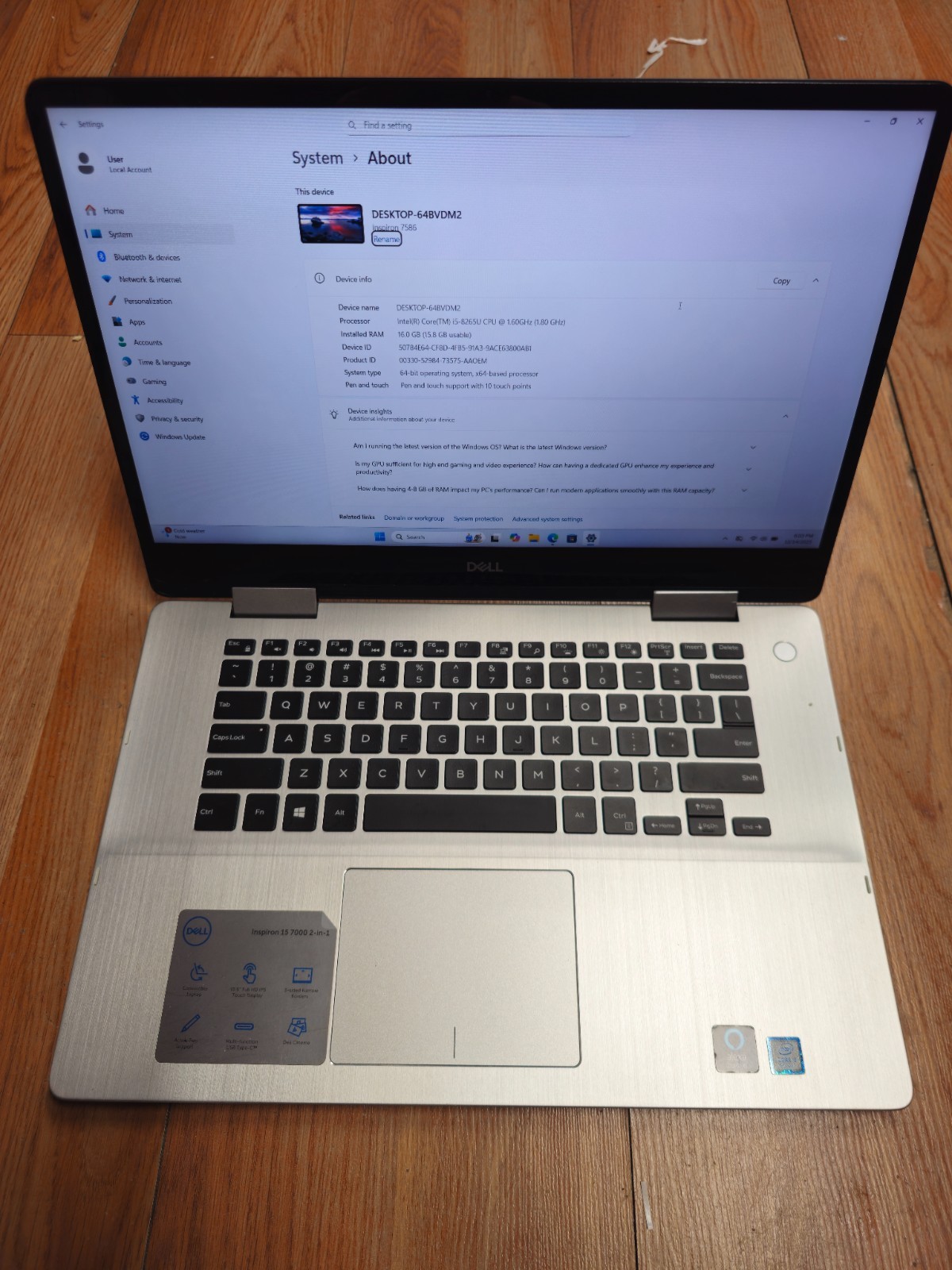 Dell – Inspiron 15 7000 2-in-1 15.6″ Touch-Screen Laptop – Silver