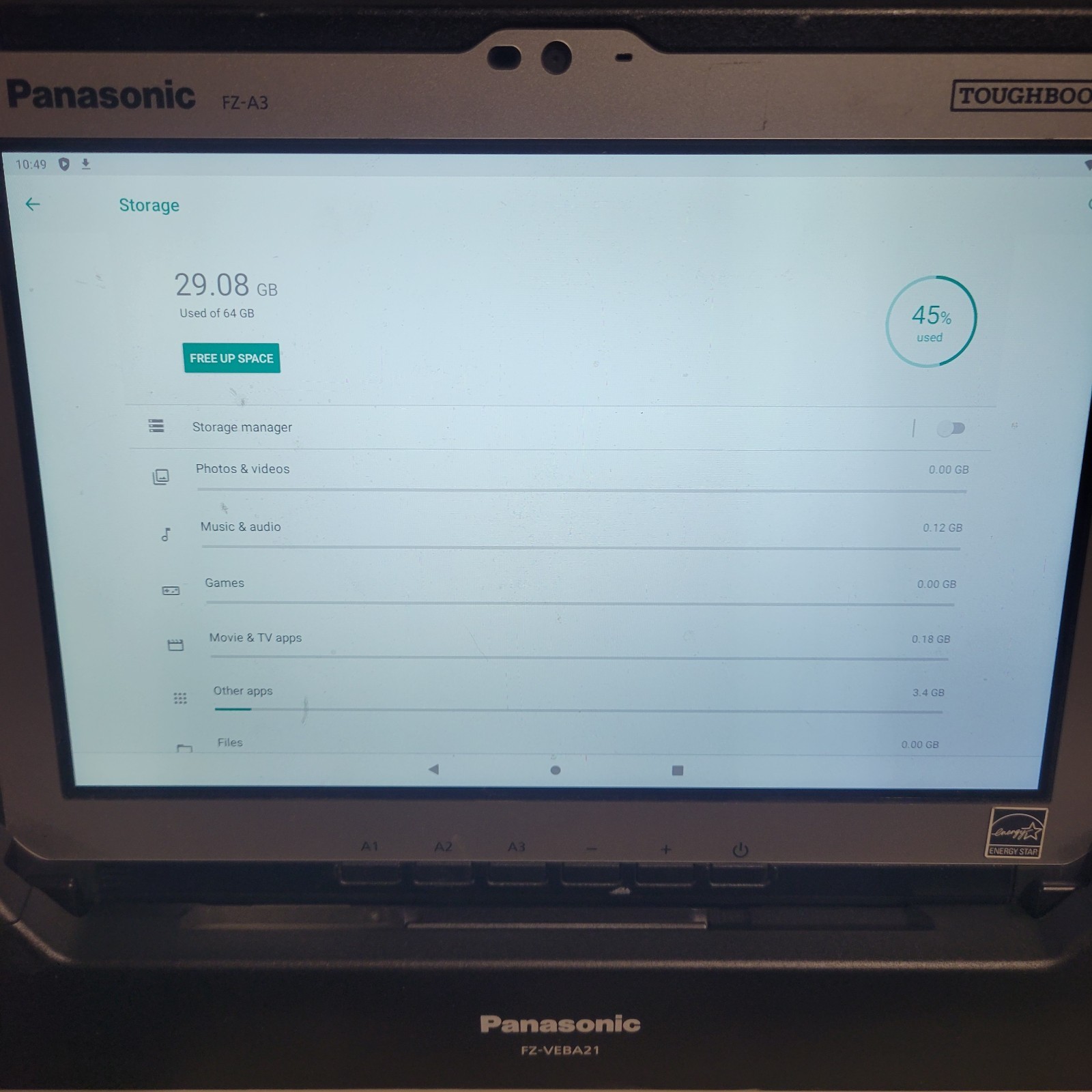 Panasonic TOUGHBOOK FZ-A3 4GB/64GB Great Condition – Dock and Charger Included