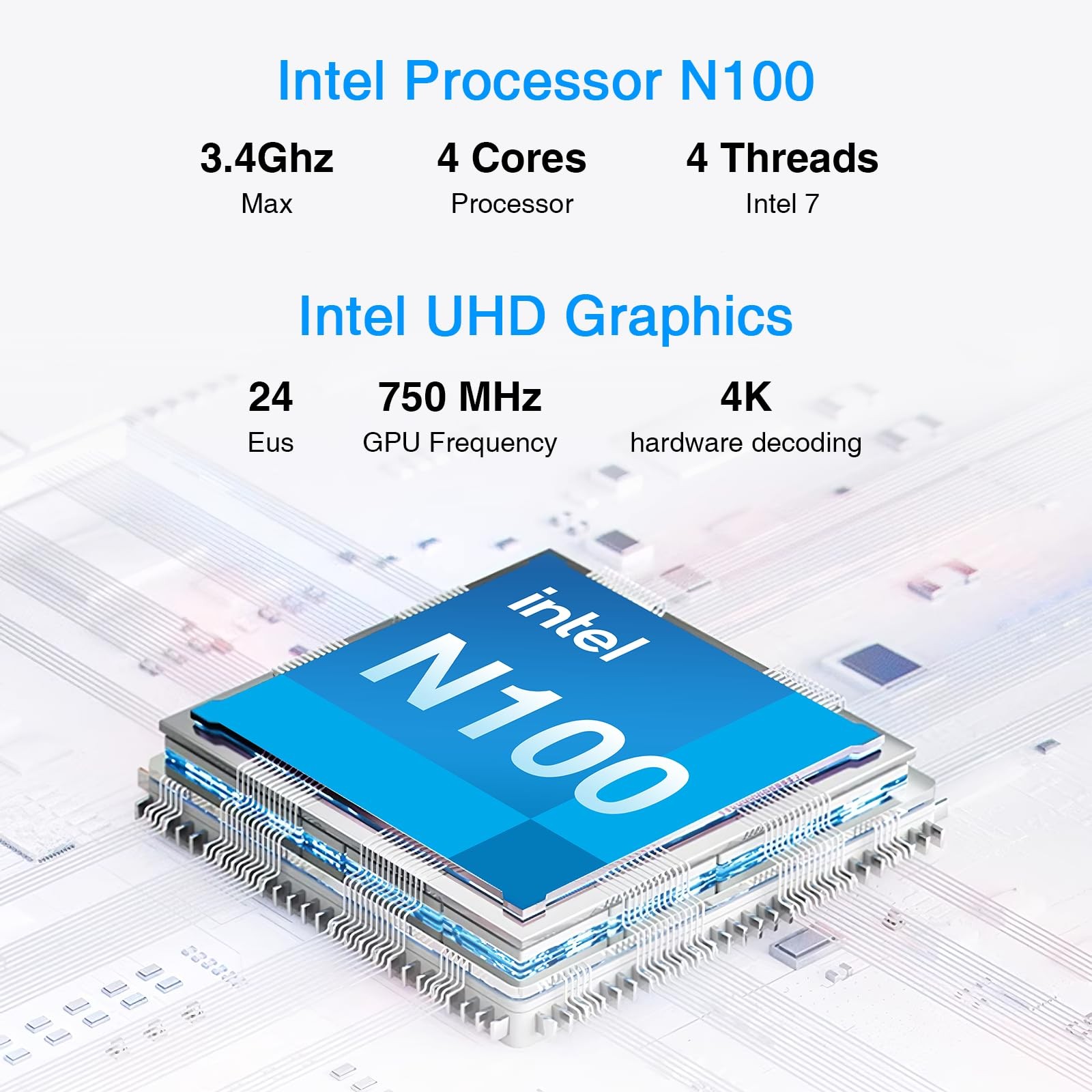 Laptop Computer, N100 Quad-Core, 16GB DDR5 512GB NVMe SSD (Silver) | 15.6″