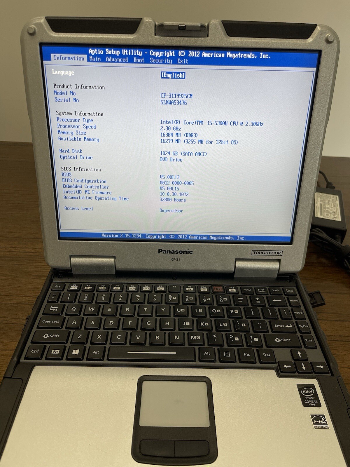 5th Gen Panasonic Toughbook CF-31,1TB,16GB,MK5, DVD,4G,GPS Like New Windows 11