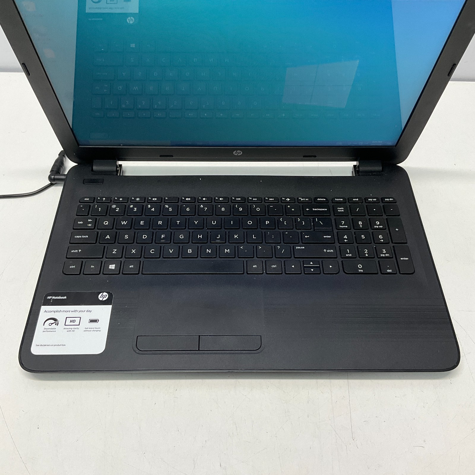 HP Notebook 15-ba009dx Laptop AMD A6-7310 2GHz 4GB RAM 120GB SSD Win 10 NO BATT