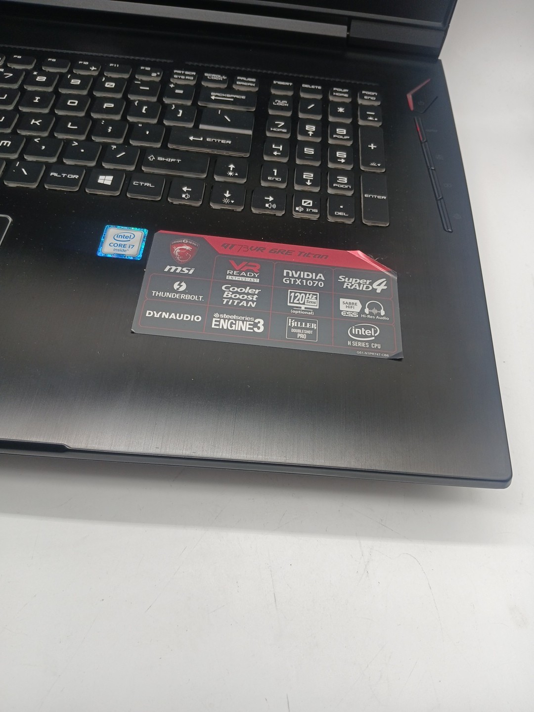 MSI Titan Pro GT73VR 6RF 17.3″ i7-6820HK 64GB RAM GTX 1070 2TB SSD Win 11 Pro