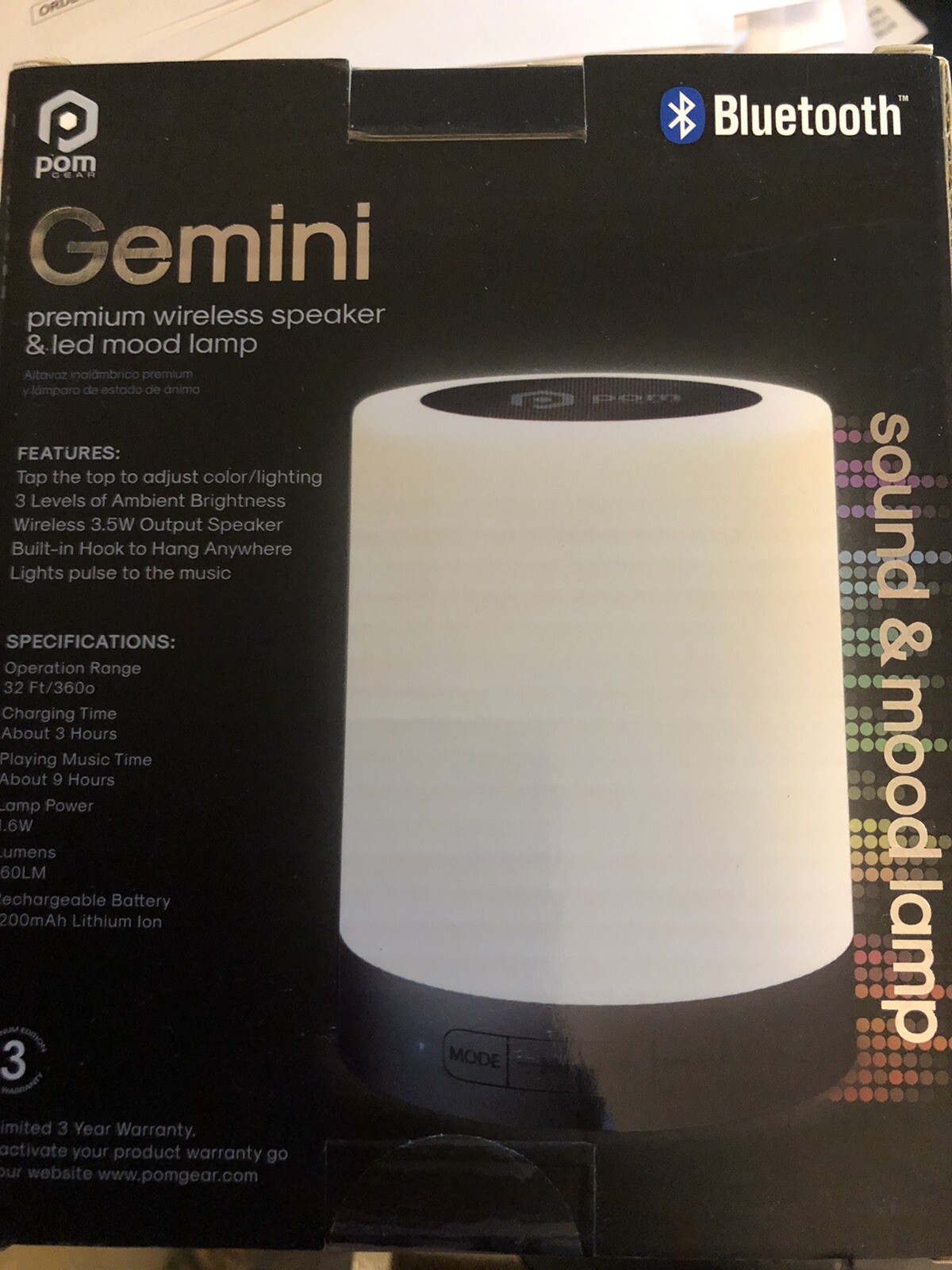 gemini speaker bluetooth s2g-g3-bk