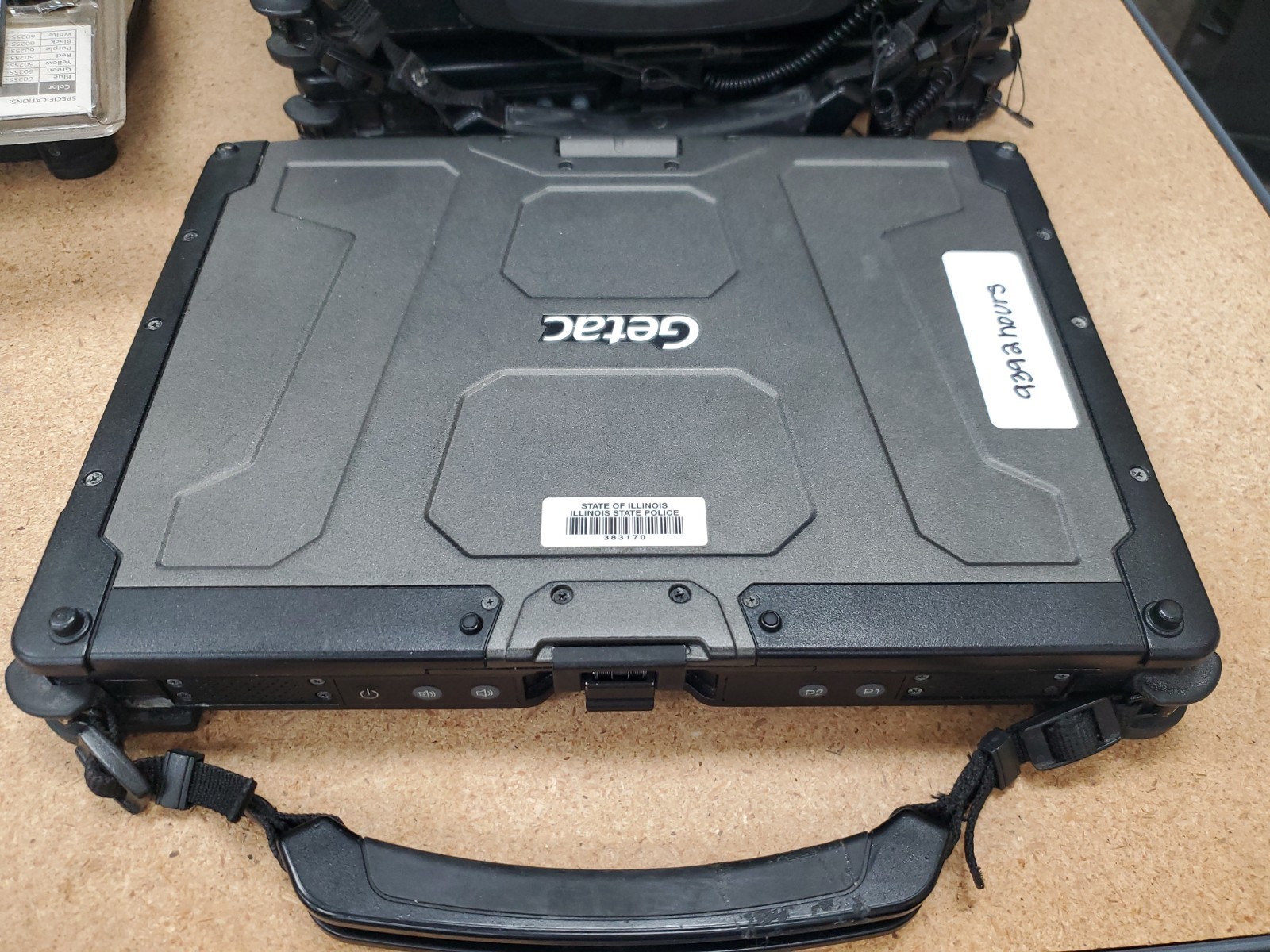 GETAC V110 Laptop Tablet Touch Screen i5-4300U 1.90GHz 8gB No HDD 9392hrs