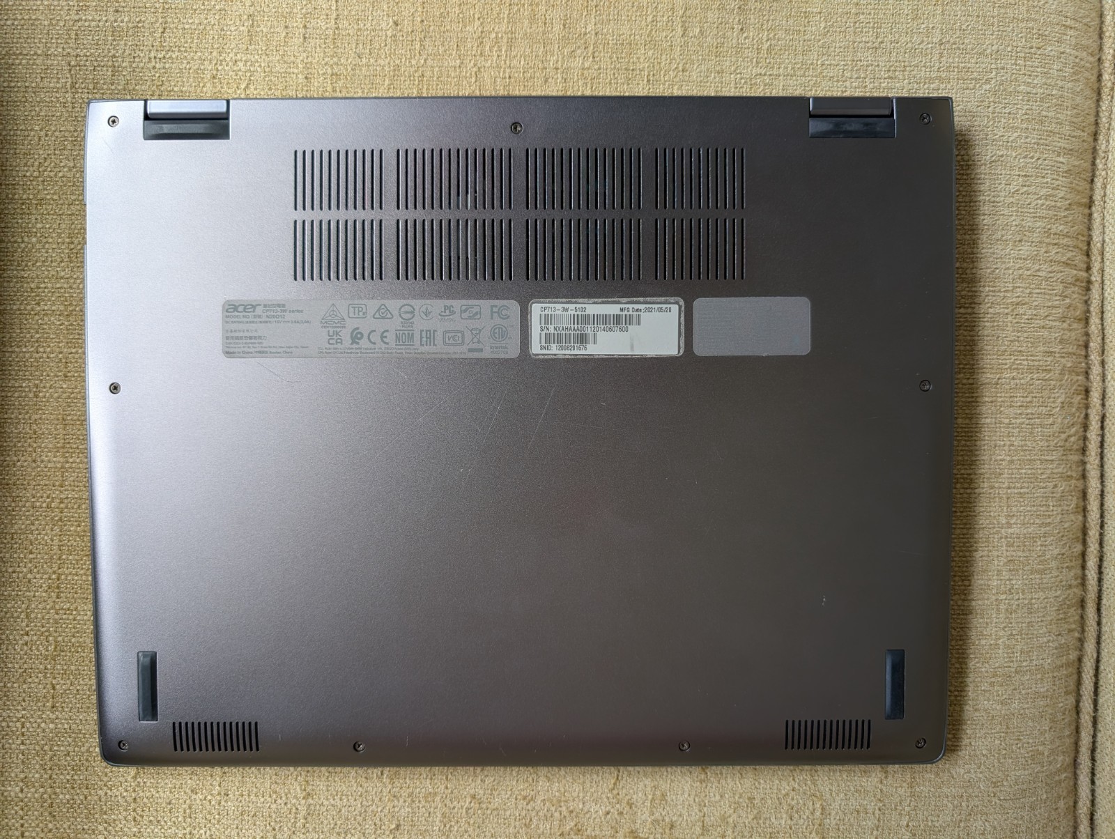 Acer Chromebook Spin 713 CP713-3W Intel i5-1135G7 Touch Used As Shown Free Ship