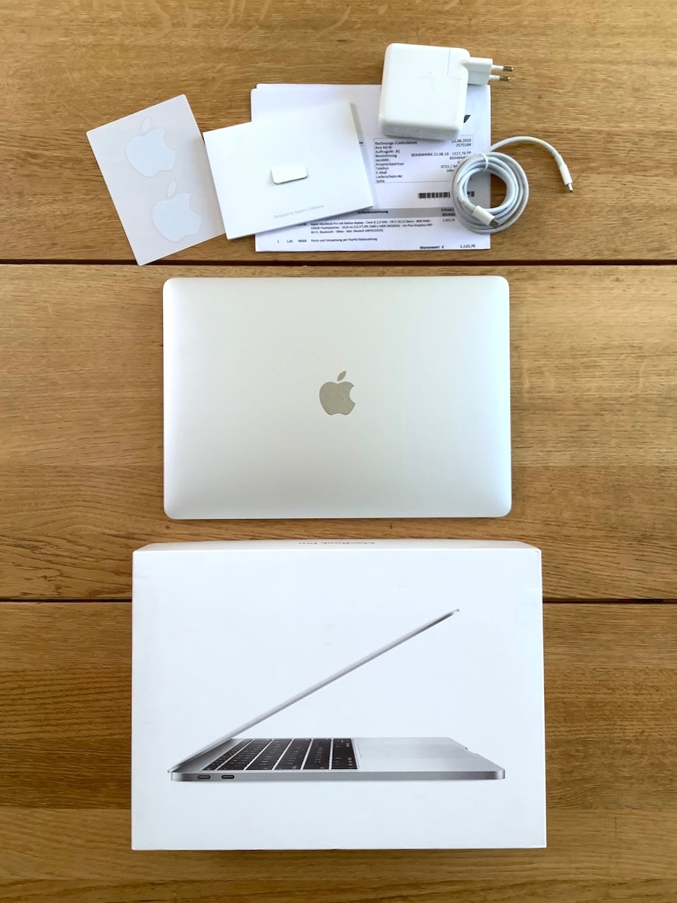 ★ Apple MacBook Pro Retina 13″ A1708 (2017) 256GB SSD + Charger Silver ★ Original Box