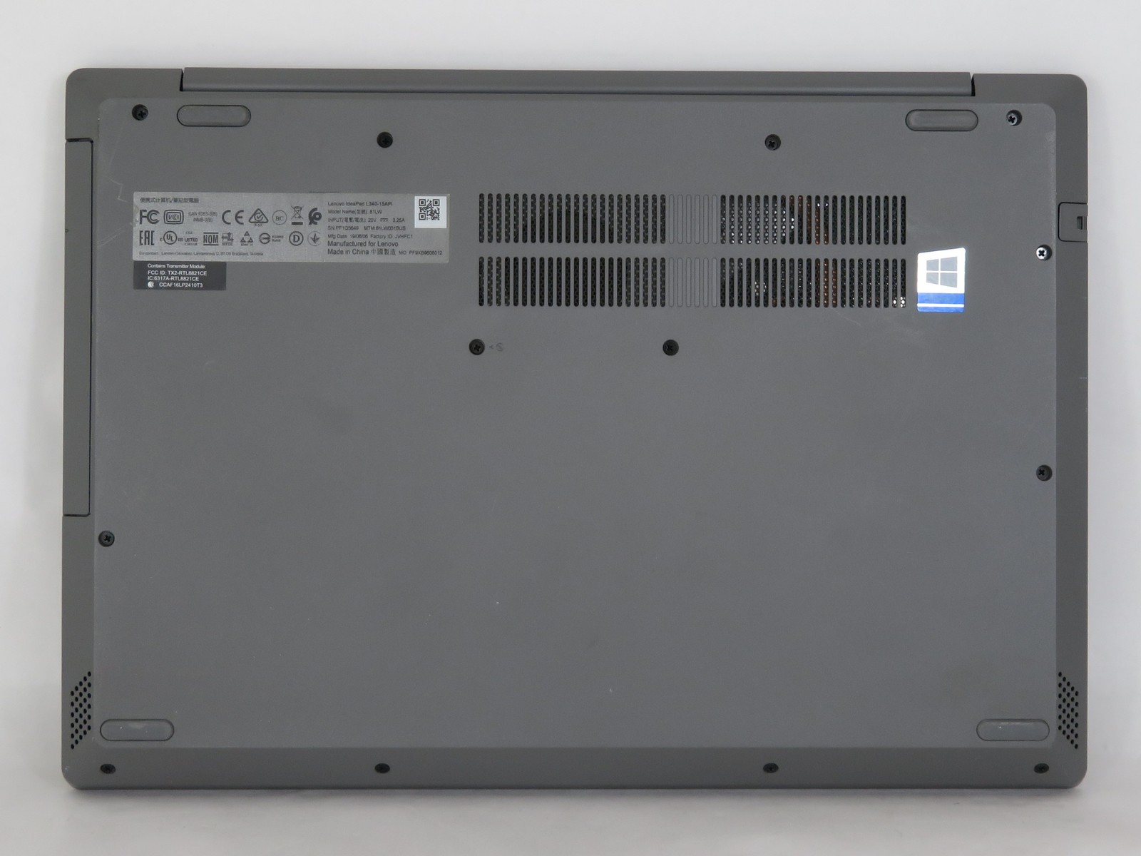 Lenovo IdeaPad L340-15API AMD RYZEN 3 3200U 2.6GHz 8GB RAM 1TB W11 Home DVD RW
