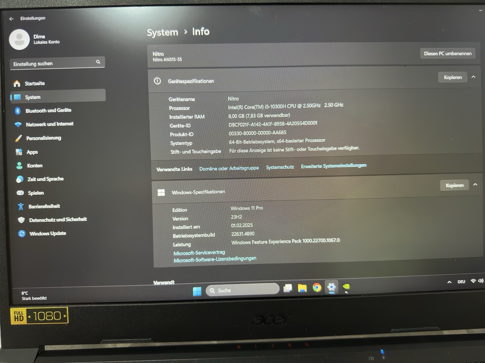 Acer Nitro AN 515-55