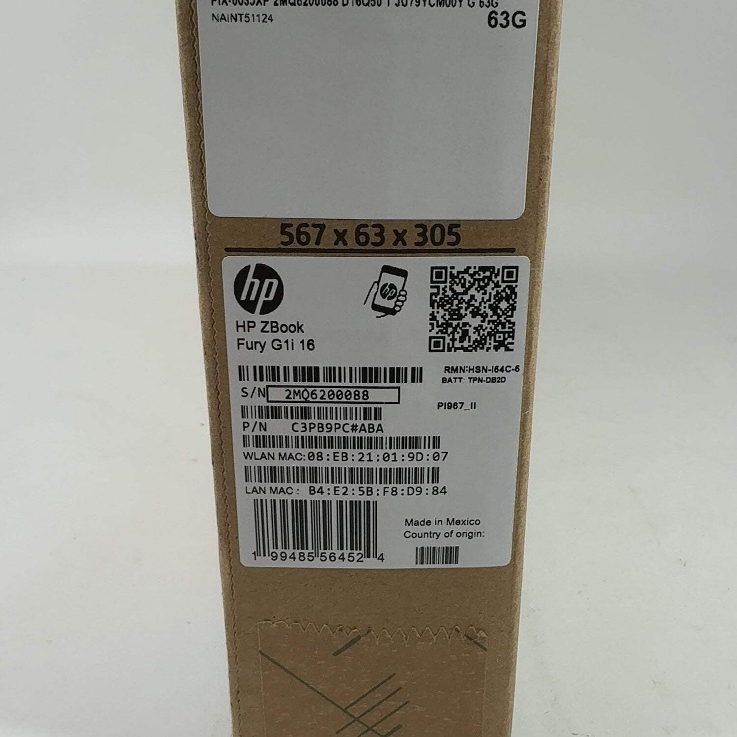 New HP ZBook Fury G1i 16 Ultra 7 265Hx 32GB RAM 512GB SSD RTX PRO 2000 Blackwell