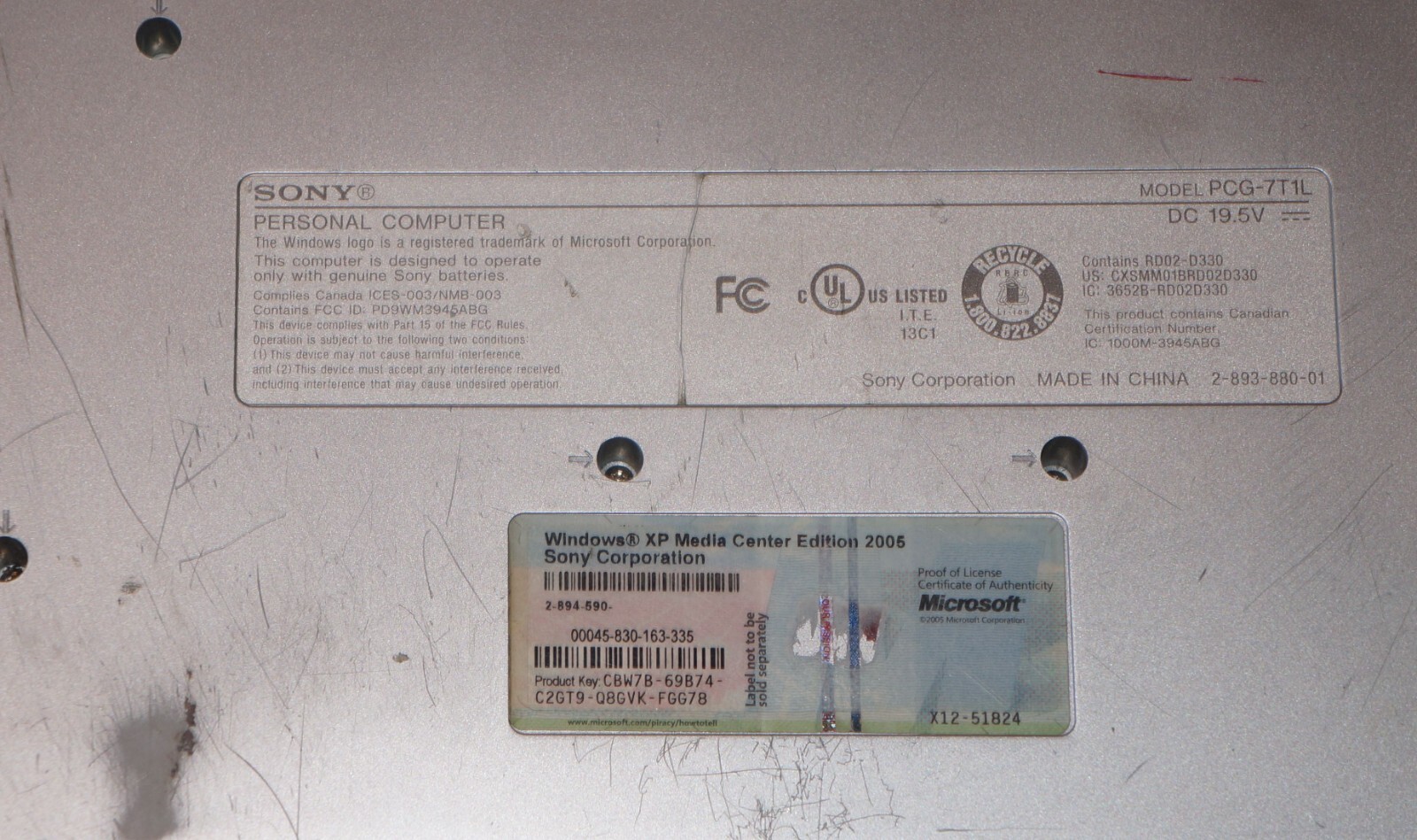 Sony Vaio VGN-N130G PCG-7T1L 1GB ram 80gb hdd 1.6ghz Core Duo Tested READ FIRST