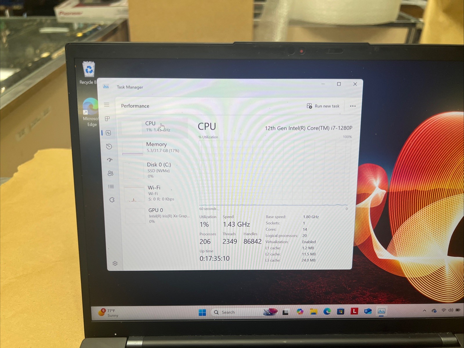 Lenovo ThinkPad X1 Carbon Gen 10 14″ i7-1280P 2TB SSD, 32gb Excellent