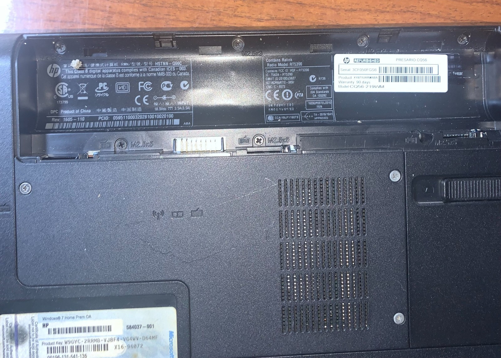 HP Compaq Presario CQ56-115DX ( For Parts Only )