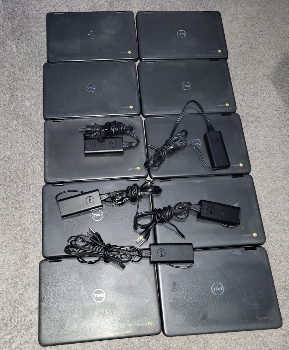 Lot of 10 Dell Touchscreen Chromebook 3100 11.6″ Celeron 1.1GHz/8GB/32GB SSD