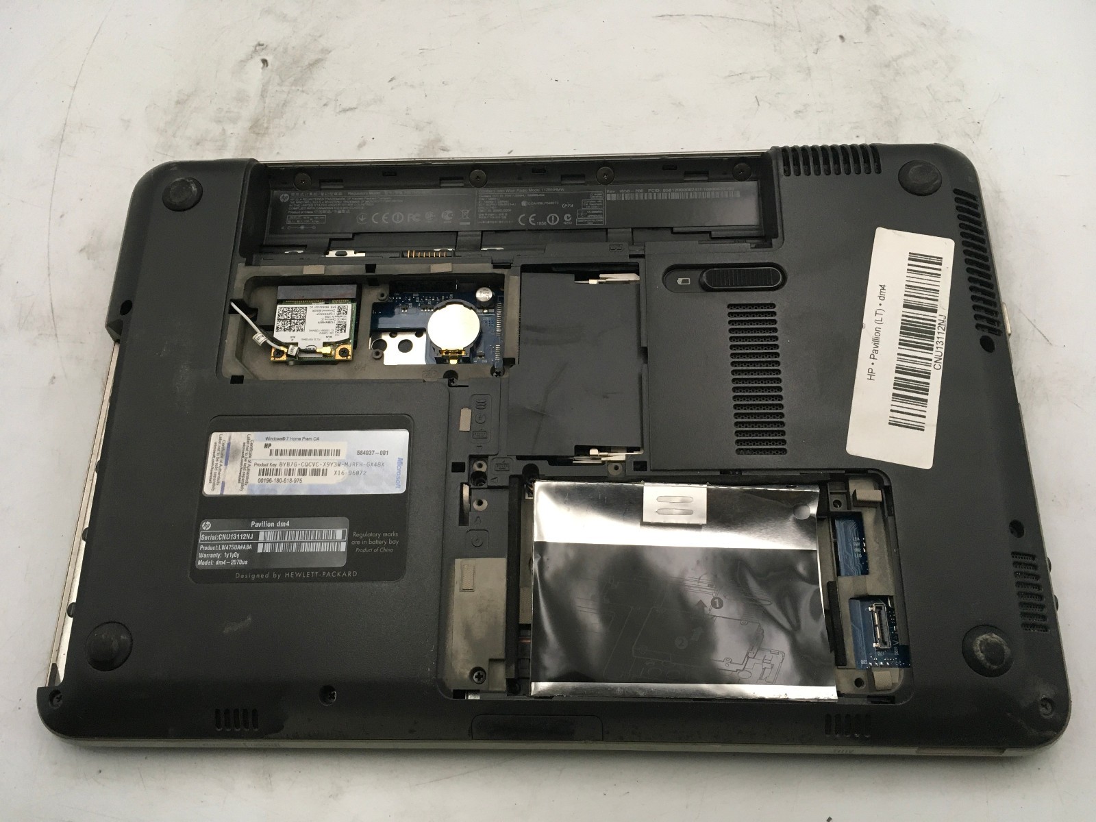 HP PAVILION DM4 2070US – BOOTS TO BIOS – INTEL I5 2410M – NO RAM – READ DESC-BB