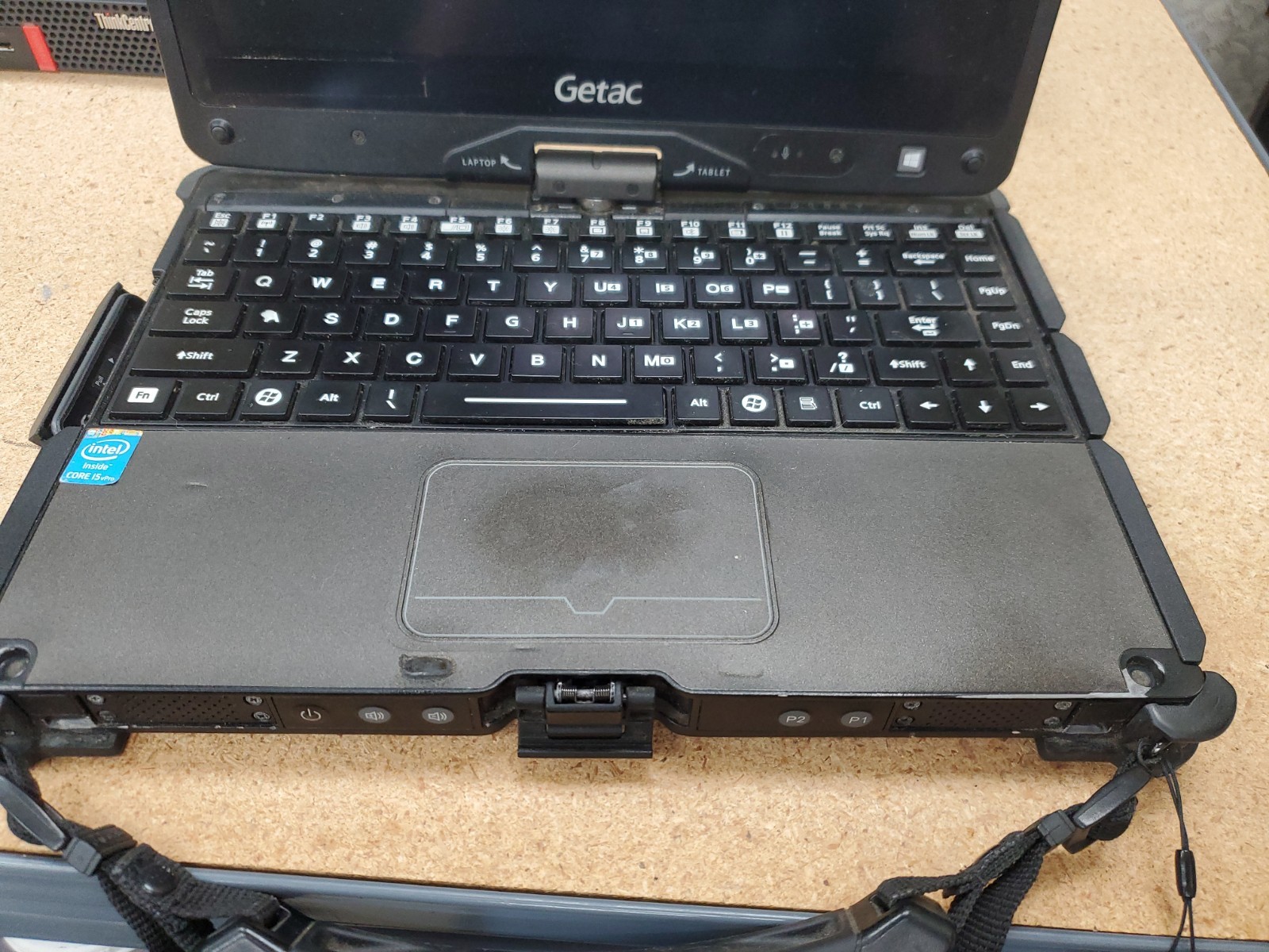 GETAC V110 Laptop Tablet Touch Screen i5-4300U 1.90GHz 8gB No HDD 10346hrs