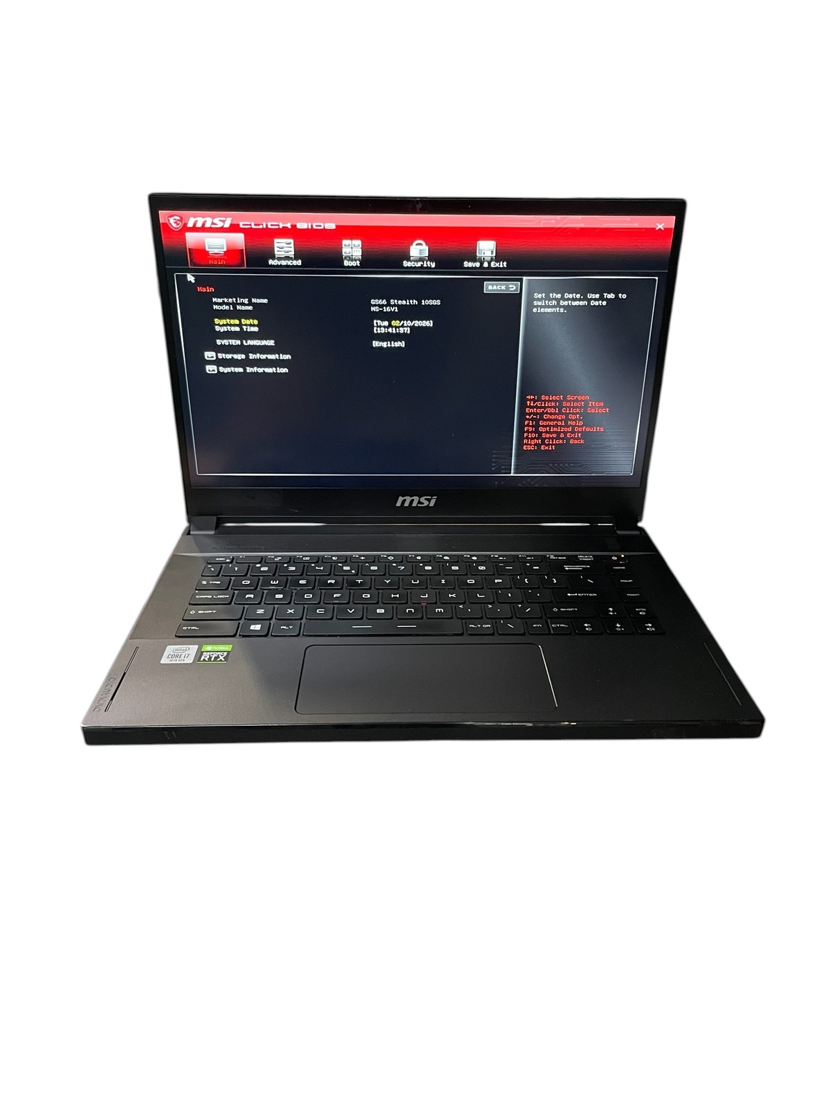 MSI GS66 Stealth 10SGS 15″ – i7 2.3GHz – 32GB RAM – 1.5TB SSD – Grade D