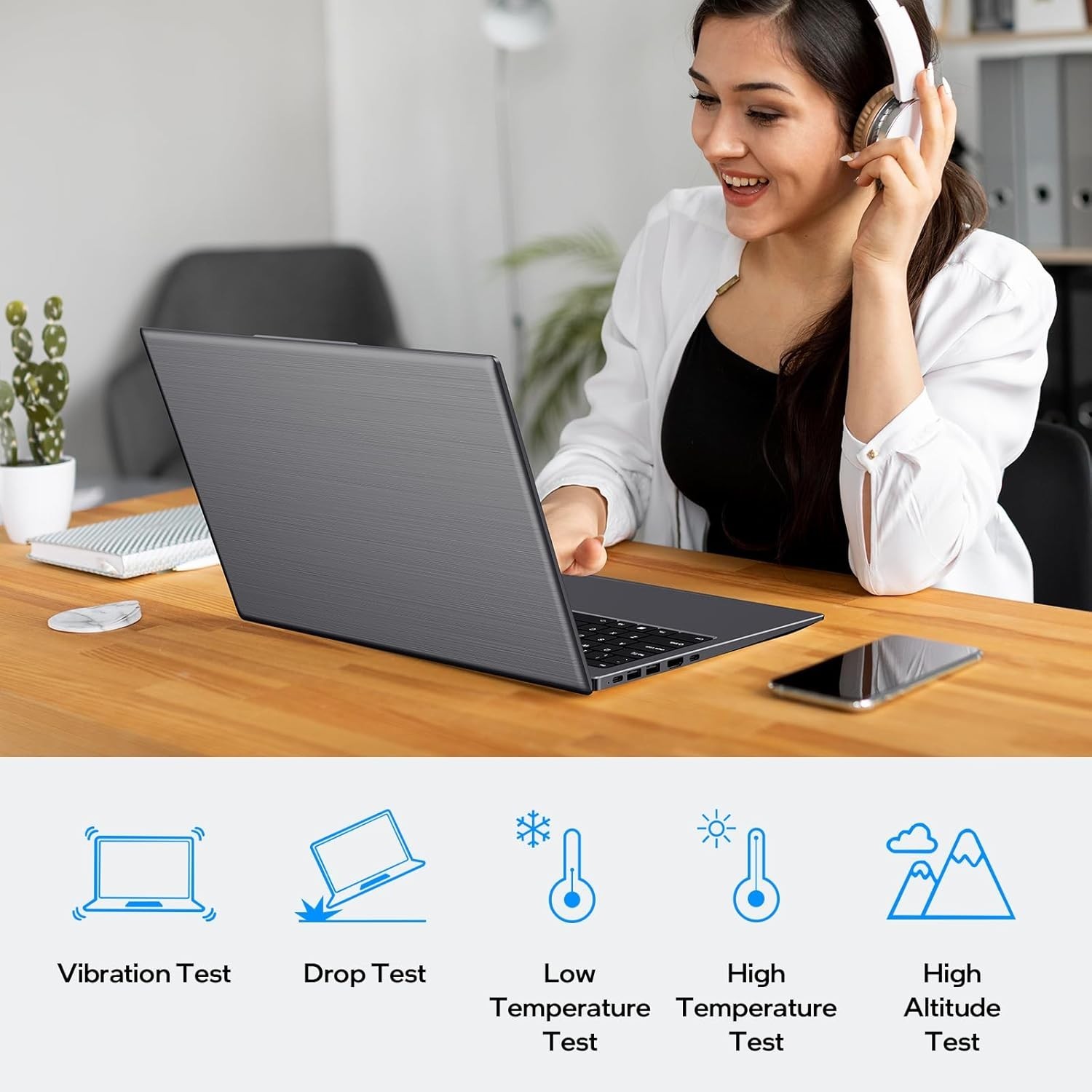 Lightweight 15.6-inch Laptop – 16GB RAM, 512GB SSD, Backlit Keyboard, Windows 11