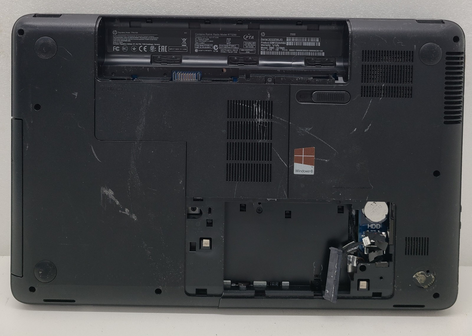 HP 2000-2D70NR 15.6″ Laptop AMD A4-5000 4GB Ram NO HD/OS/BATT (FL)