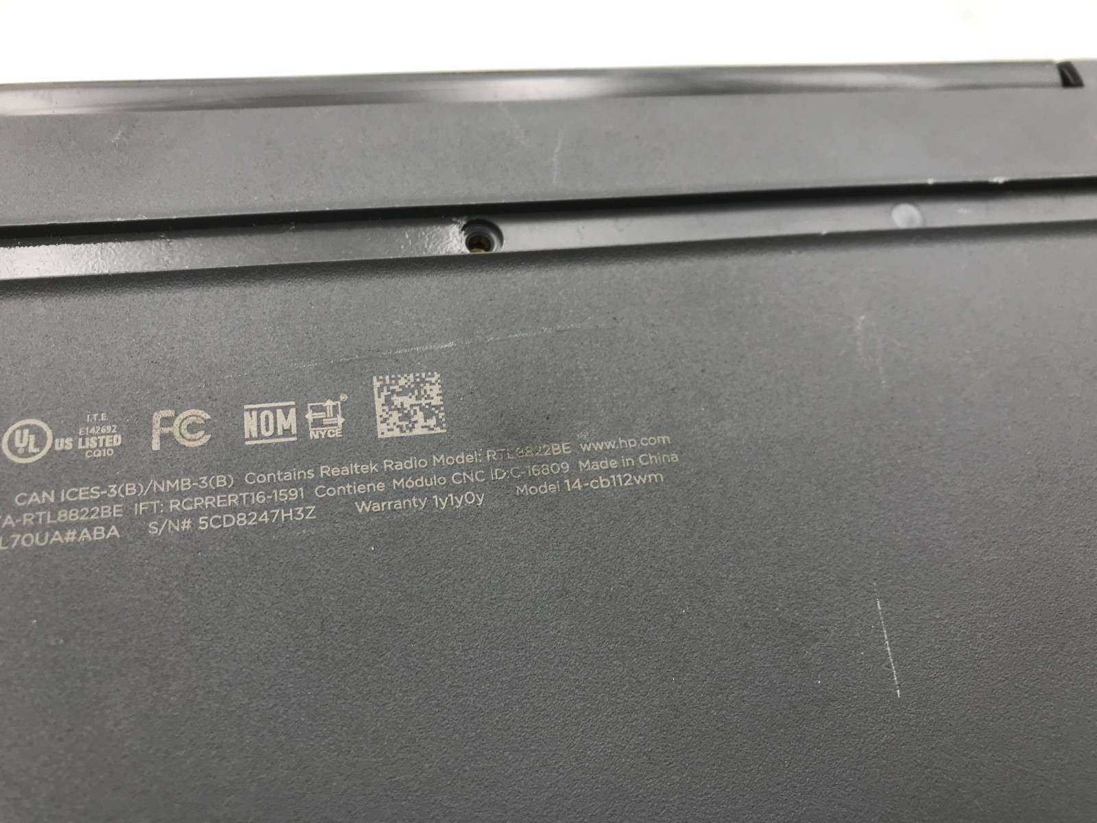HP STREAM 14 CB112WM – FOR PARTS/REPAIR – INTEL CELERON N4000 – 4GB RAM -READ-BB