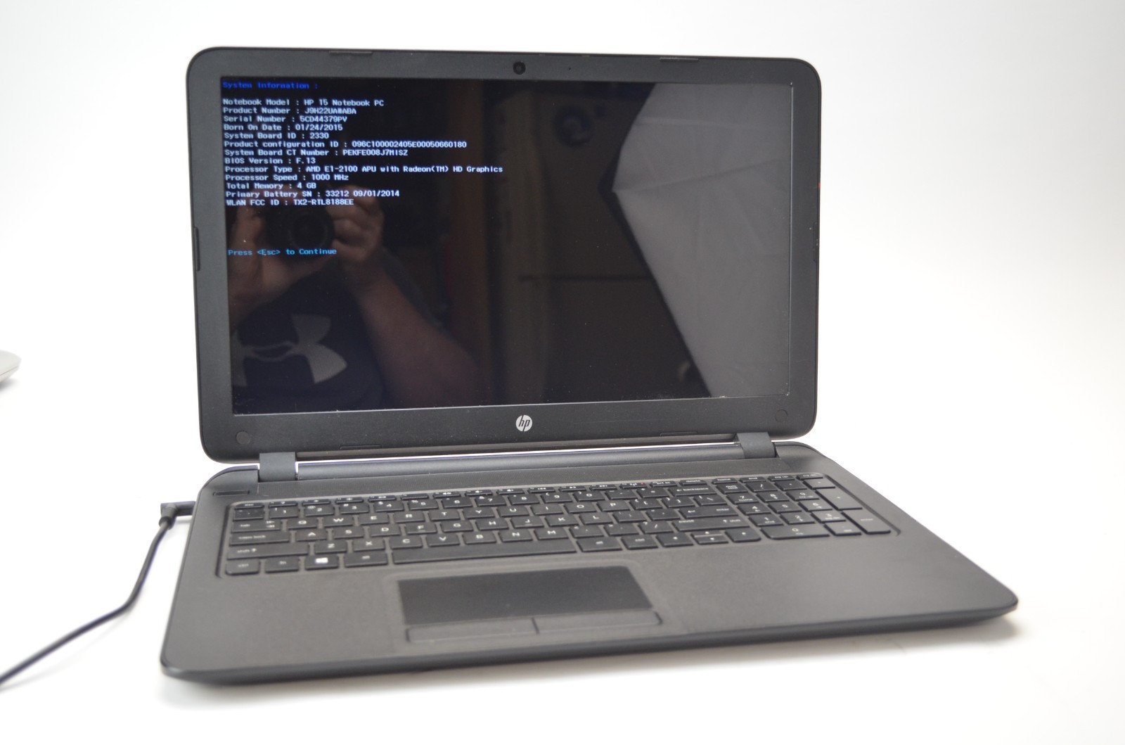 HP NOTEBOOK PC 15-F305DX AMD A6-5200 2.0 GHz 4GB RAM NO HDD NO OS PARTS