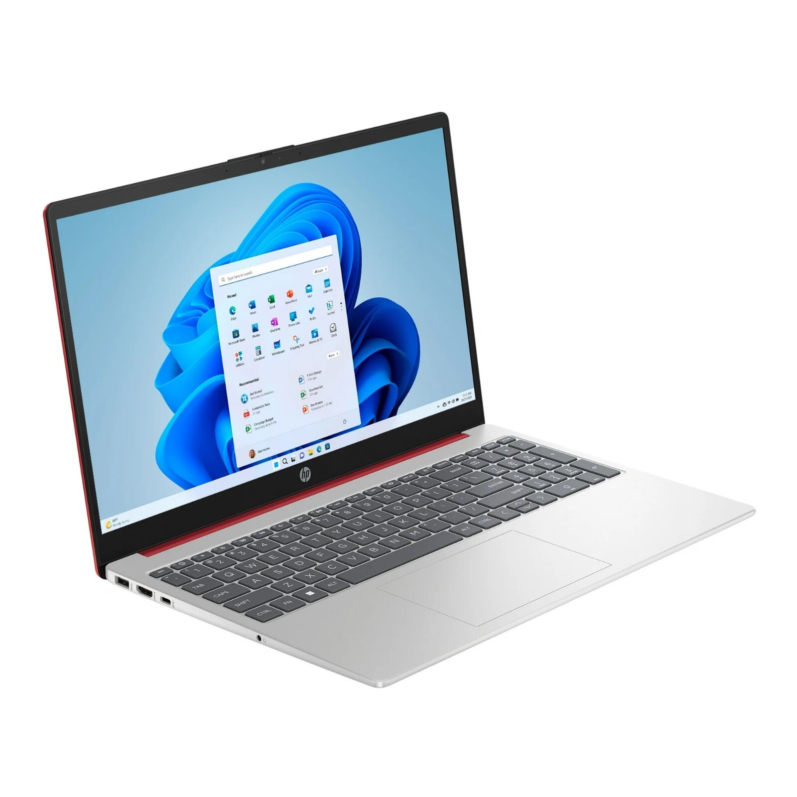 HP 15.6″ HD Laptop, Intel 4-Core N200 CPU, 16G RAM, 128GB Storage, Win 11, Red