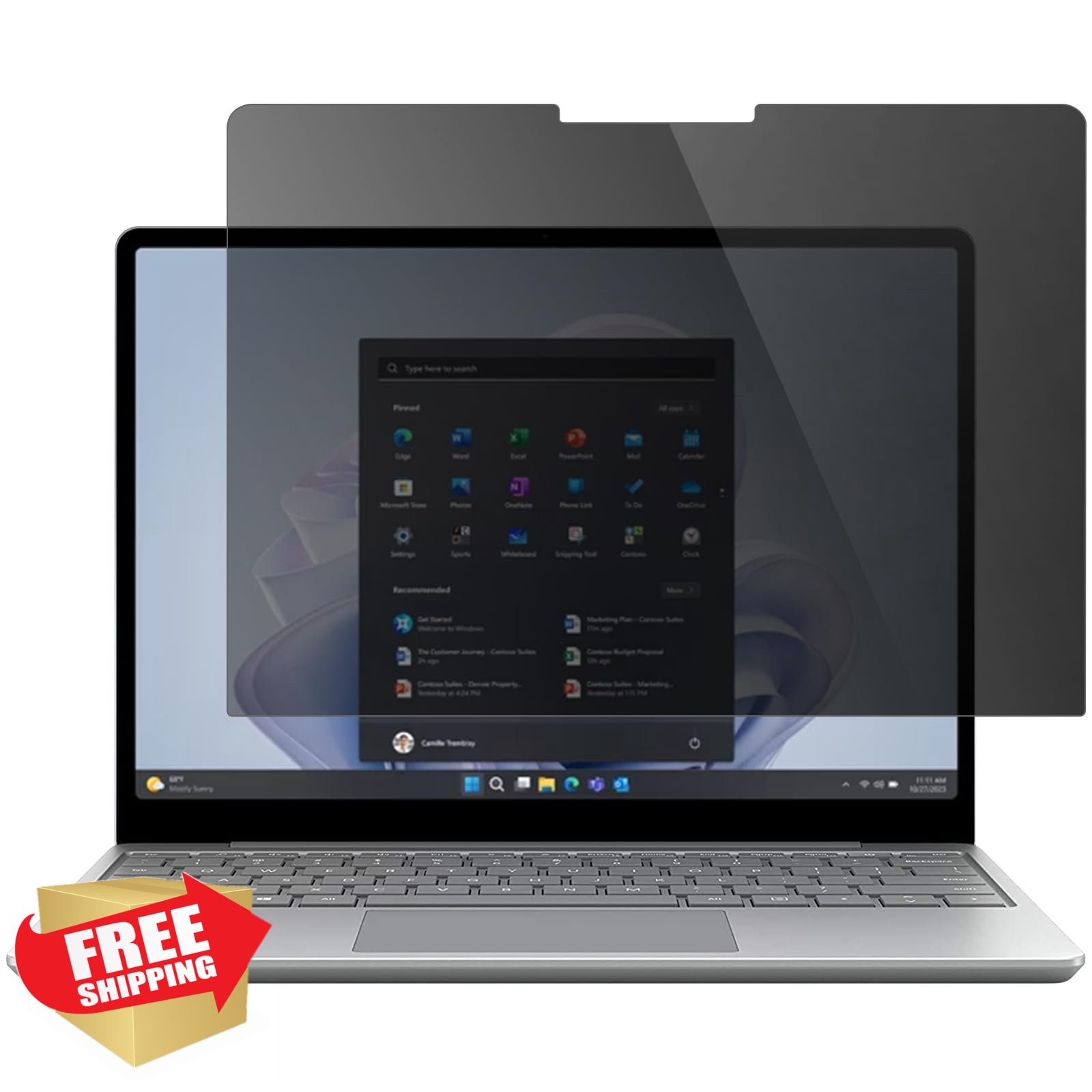Surface Laptop Go 3/2/1 12.4″ Privacy Screen Protector Tempered Glass
